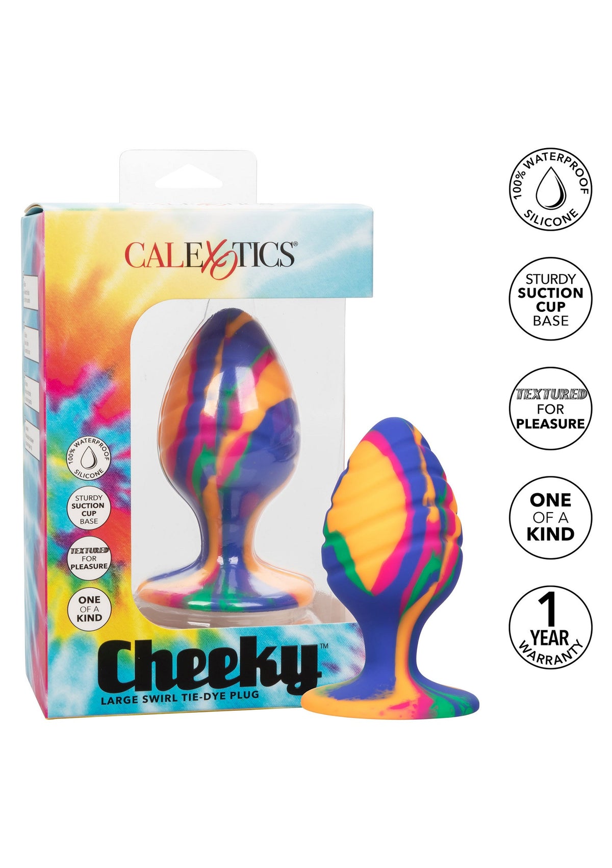 CalExotics Cheeky Large Swirl Tie-Dye Plug