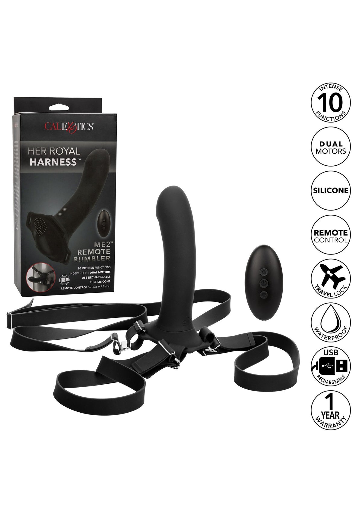 CalExotics Her Royal Harness Me2 Remote Rumbler