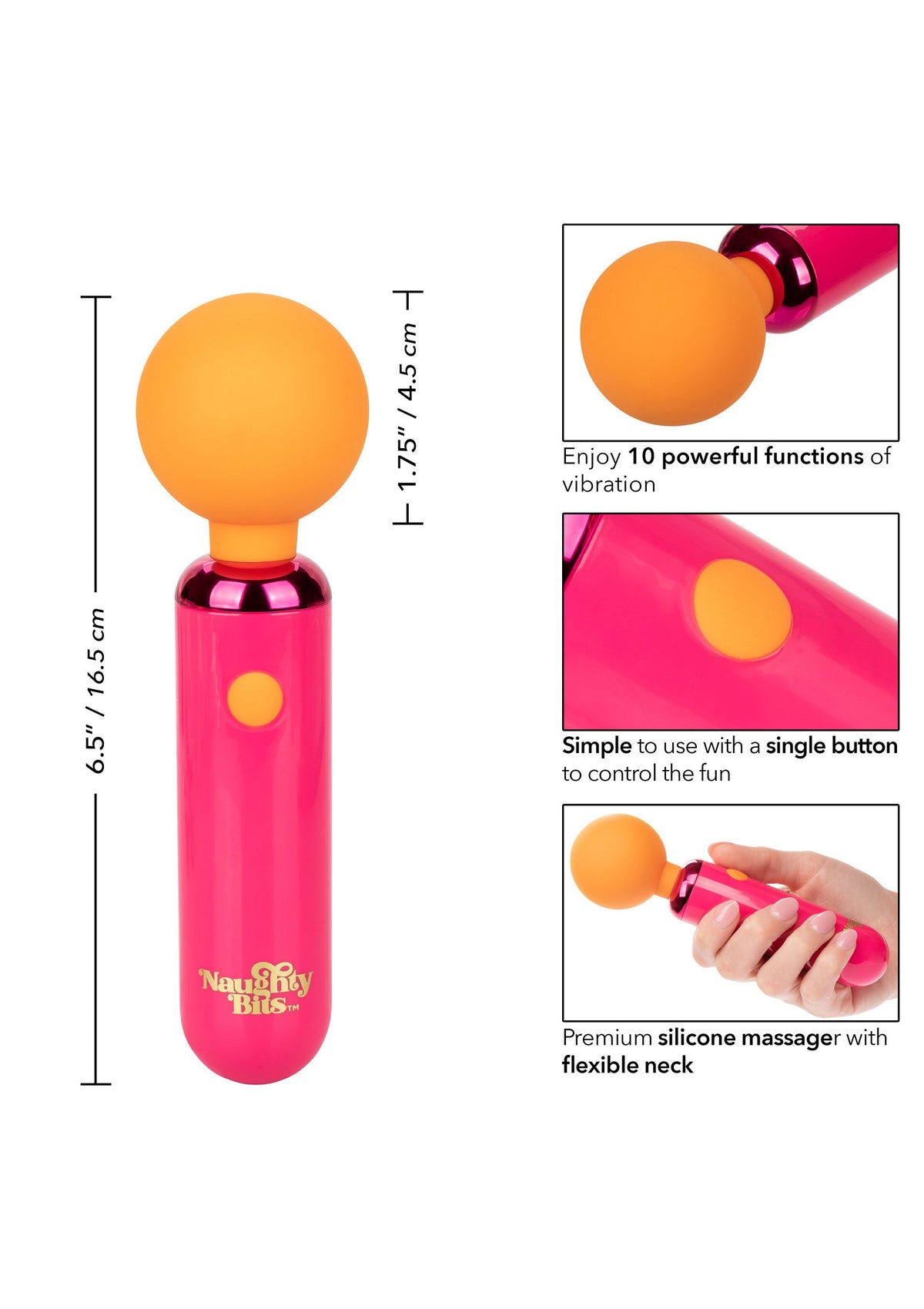 CalExotics Naughty Bits Home Cumming Queen Vibrating Wand