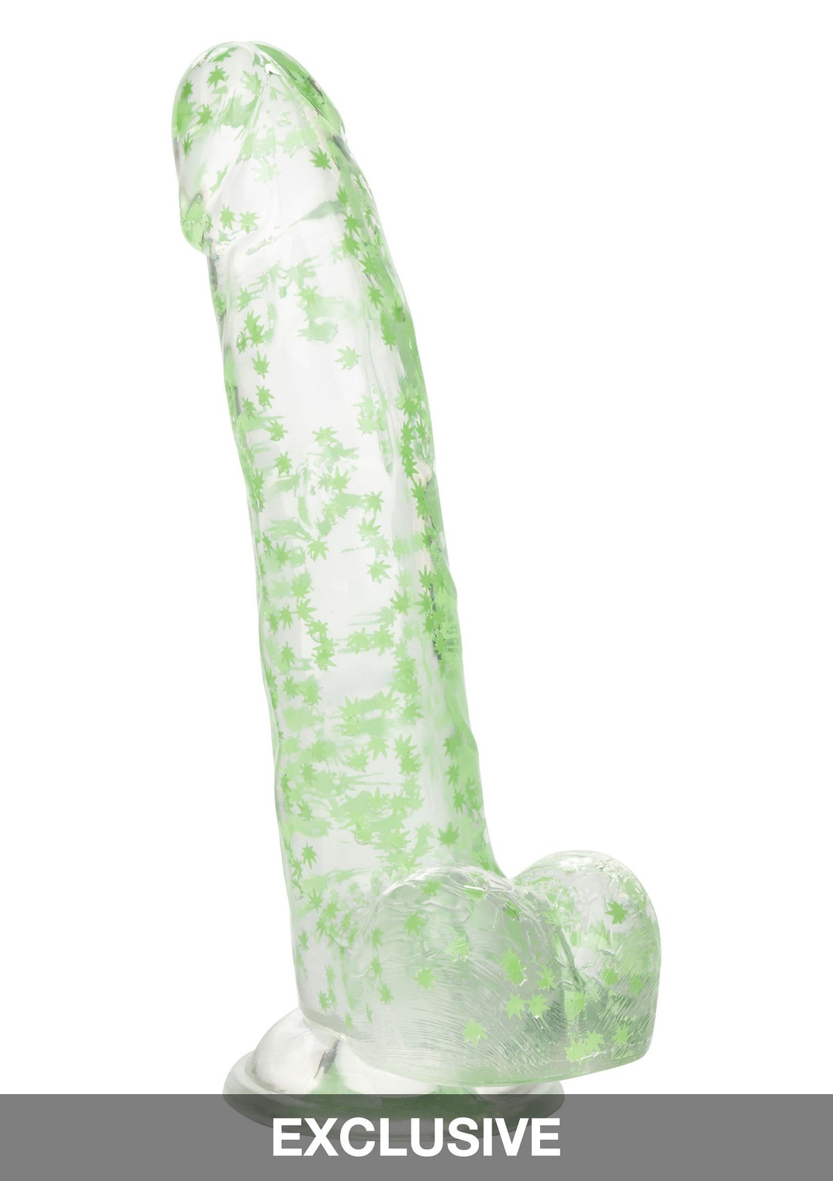 CalExotics Naughty Bits I Leaf Dick Glow-In-The-Dark Weed Leaf Dildo