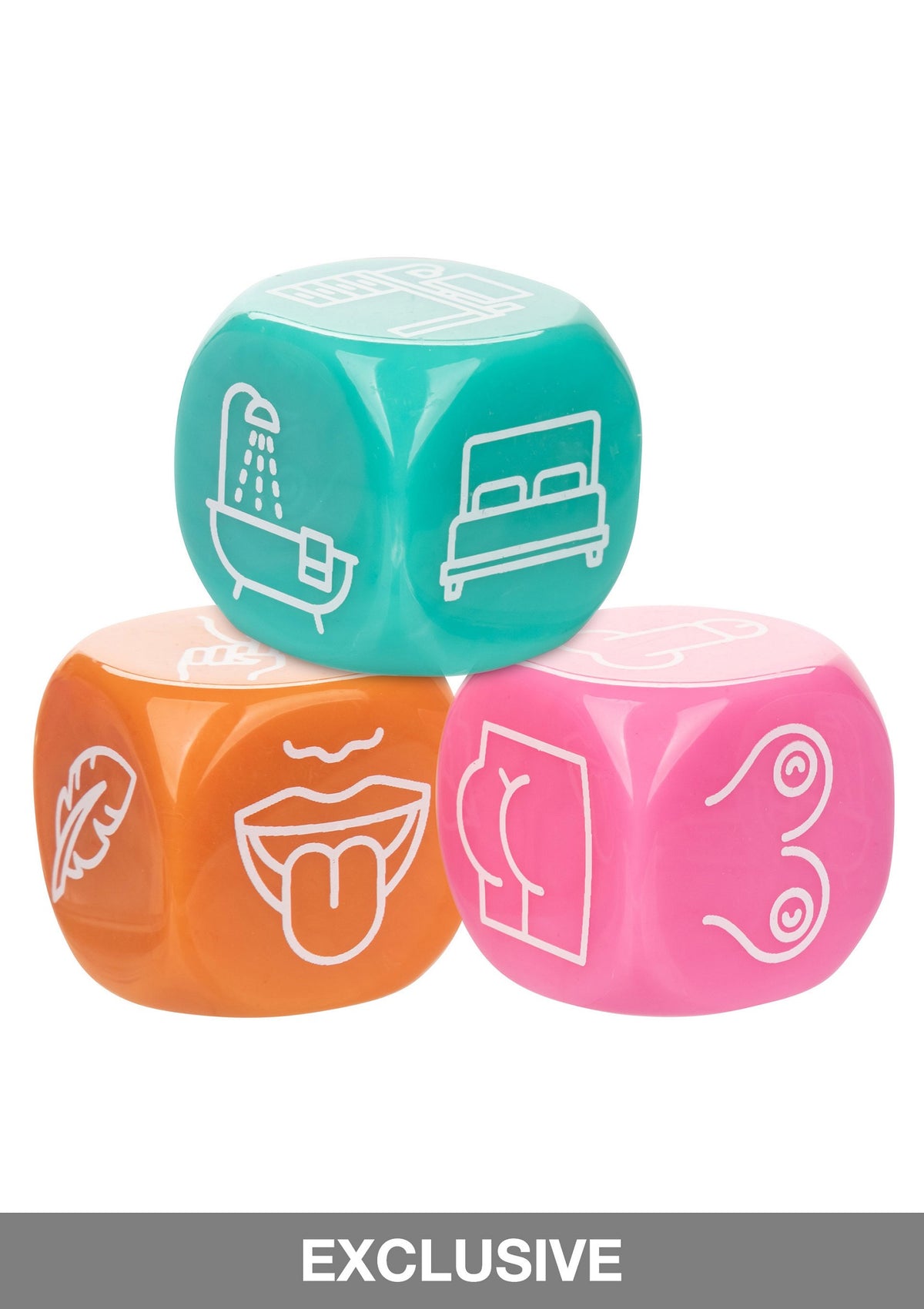 CalExotics Naughty Bits Roll With It Icon-Based Sex Dice Game