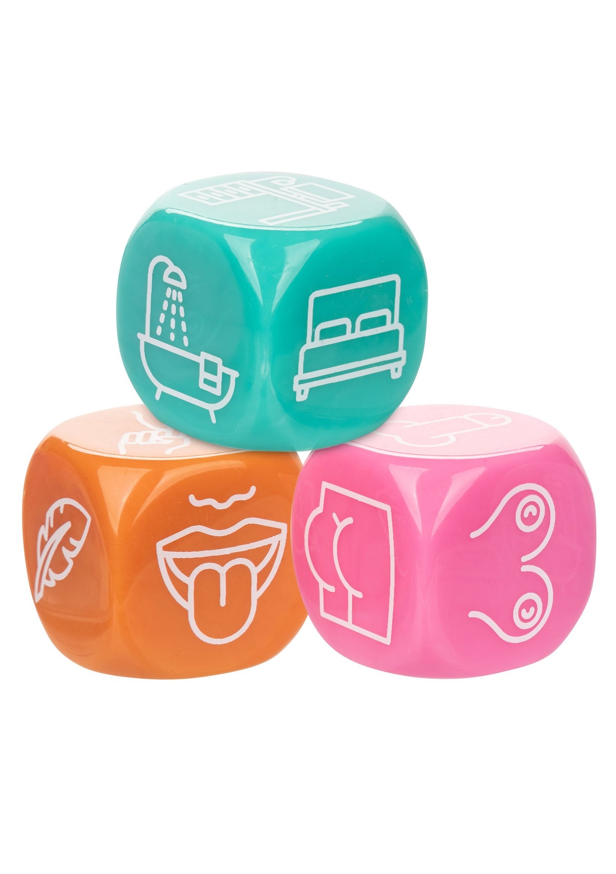 CalExotics Naughty Bits Roll With It Icon-Based Sex Dice Game