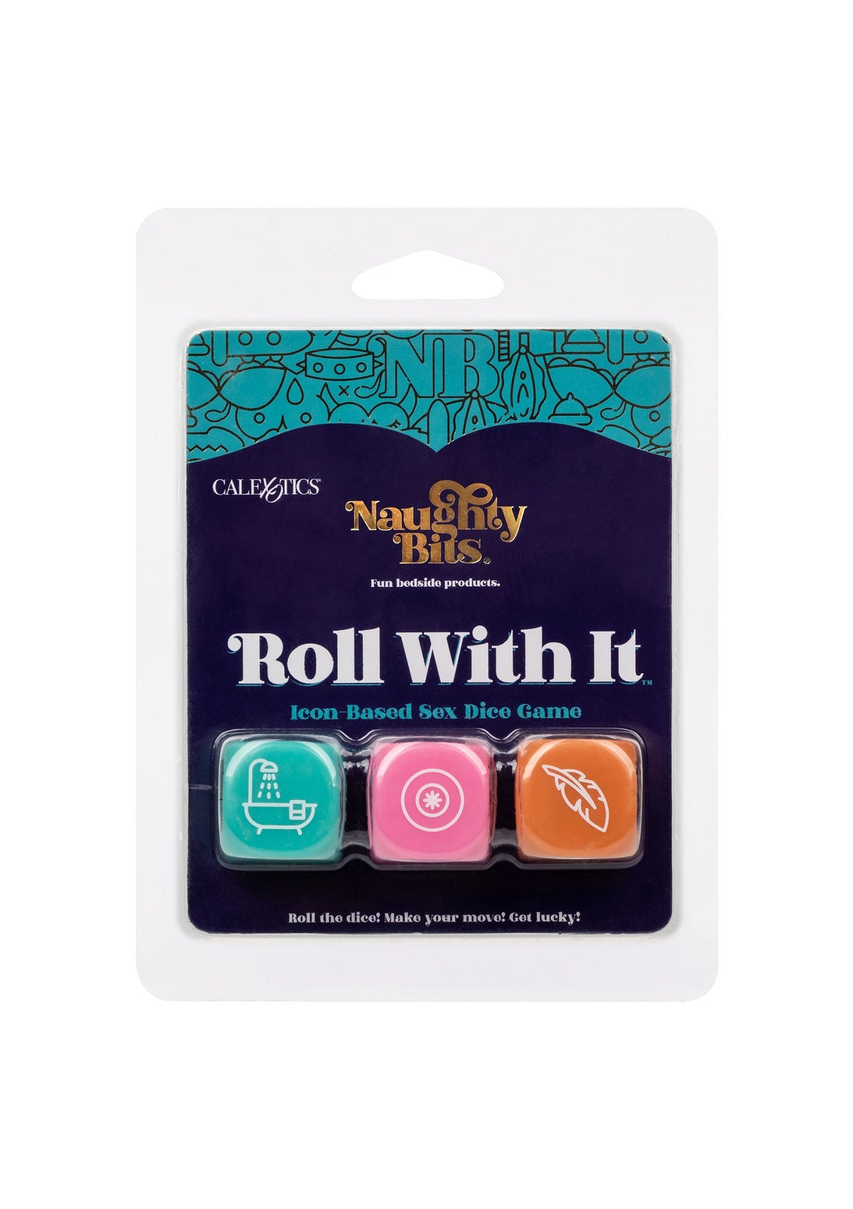 CalExotics Naughty Bits Roll With It Icon-Based Sex Dice Game