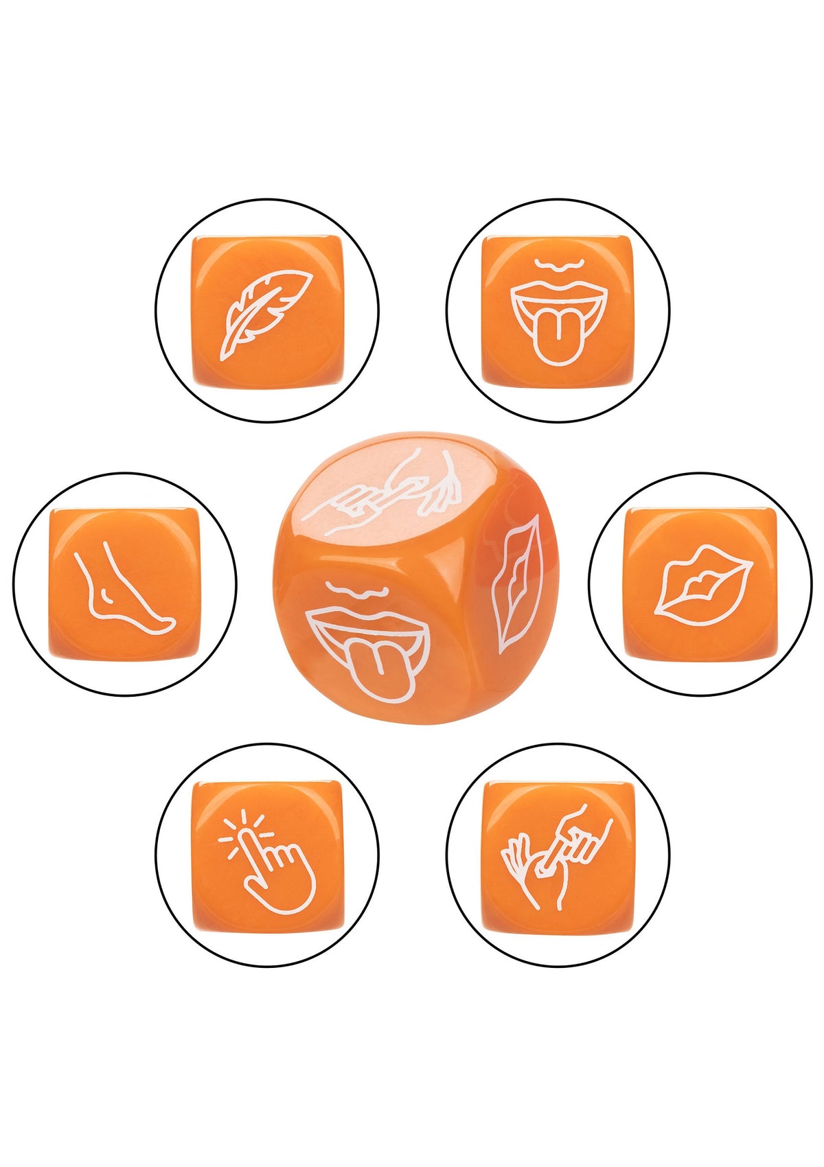 CalExotics Naughty Bits Roll With It Icon-Based Sex Dice Game