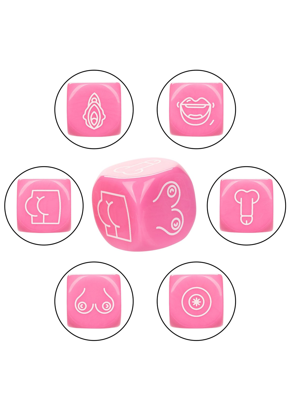 CalExotics Naughty Bits Roll With It Icon-Based Sex Dice Game