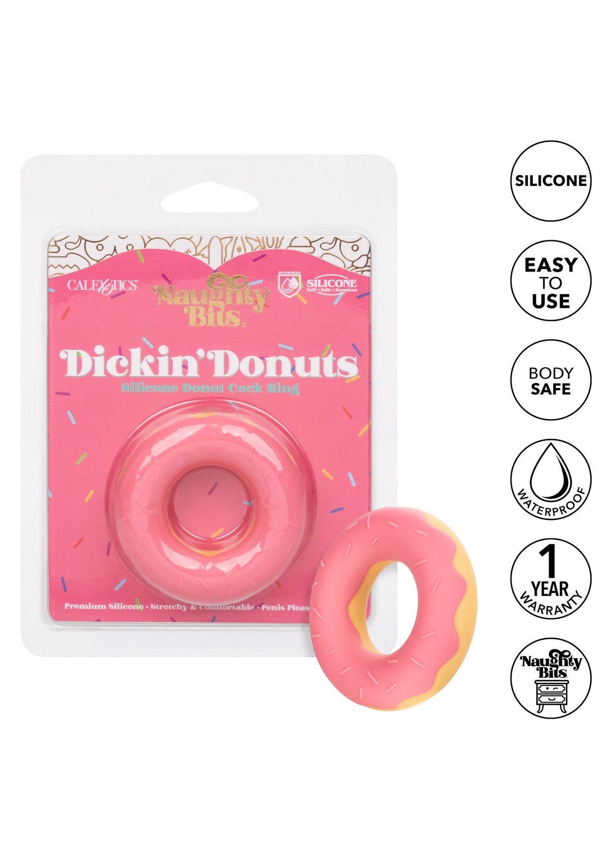 CalExotics Naughty Bits Dickin’ Donuts Silicone Donut Cock Ring