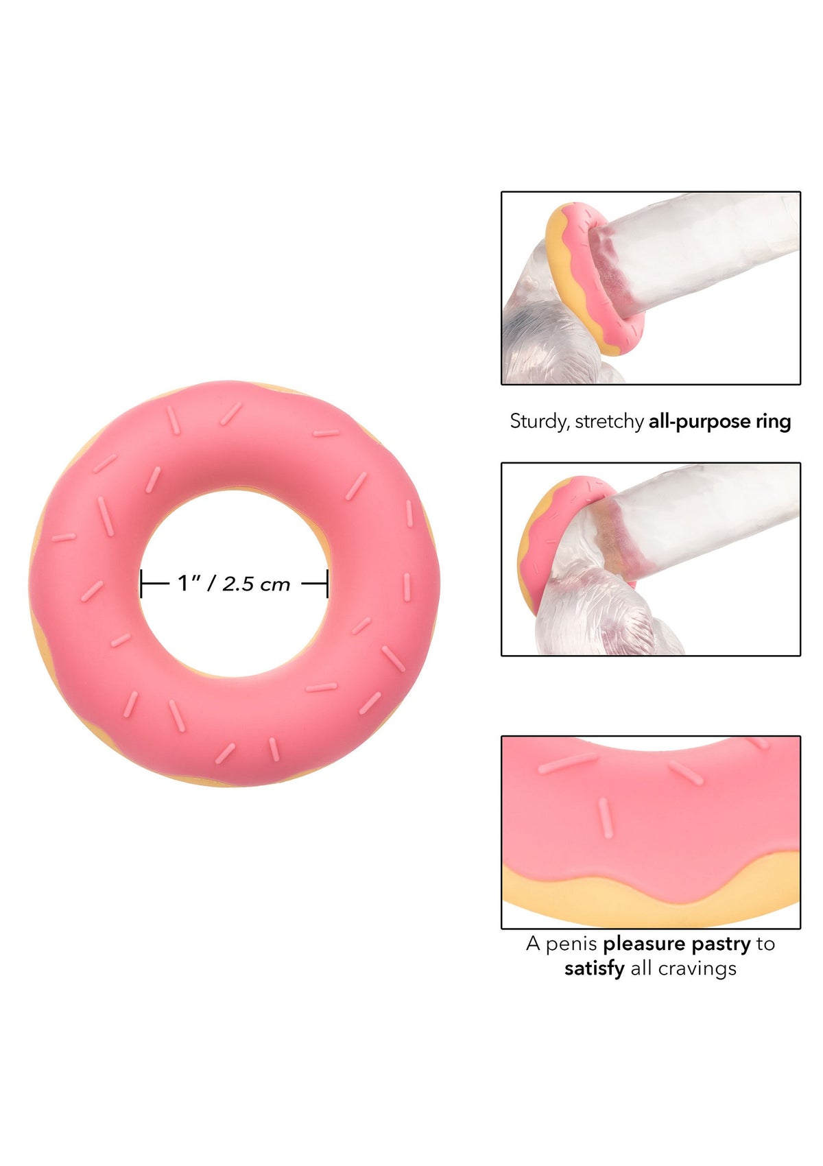 CalExotics Naughty Bits Dickin’ Donuts Silicone Donut Cock Ring