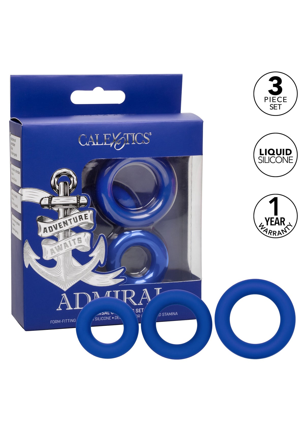 CalExotics Admiral Universal Cock Ring Set