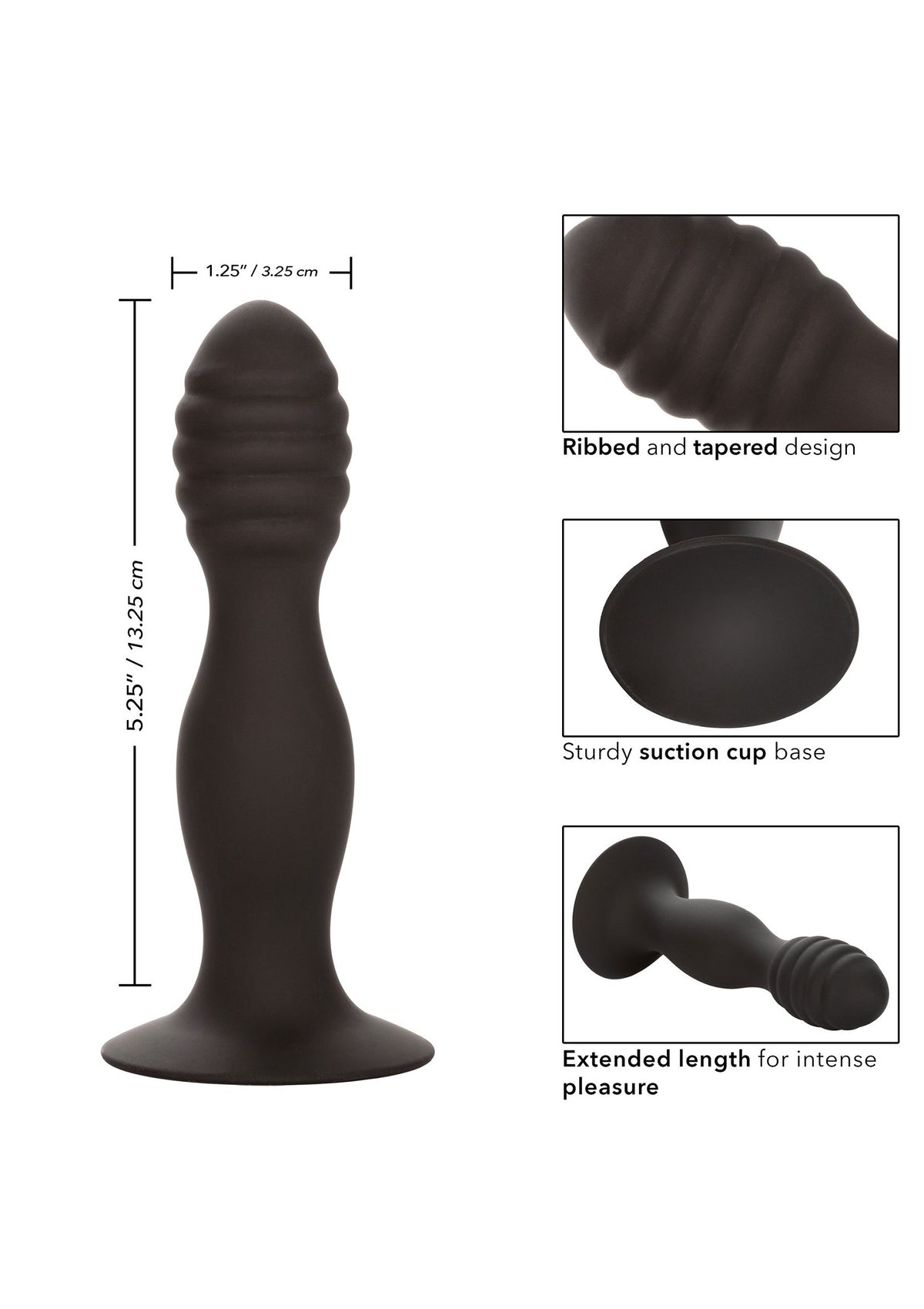 CalExotics Silicone Ribbed Anal Stud