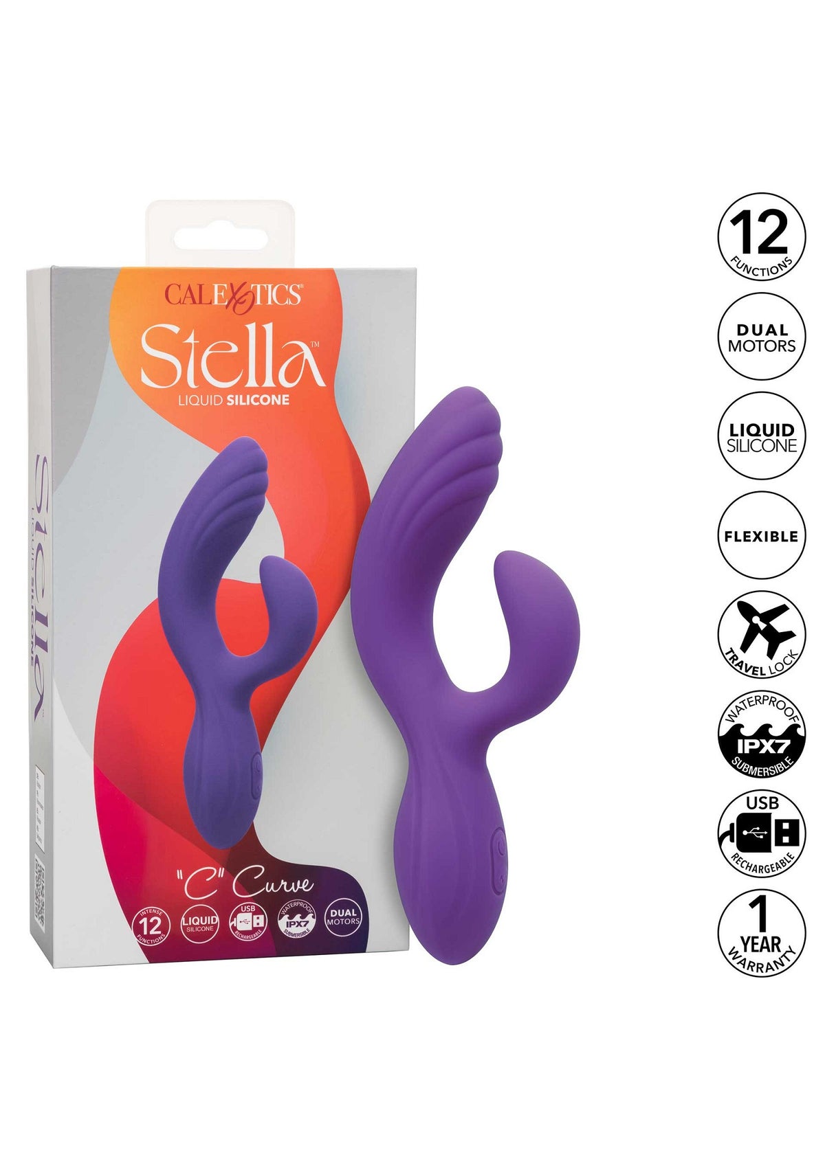 CalExotics Stella Liquid Silicone 'C” Curve