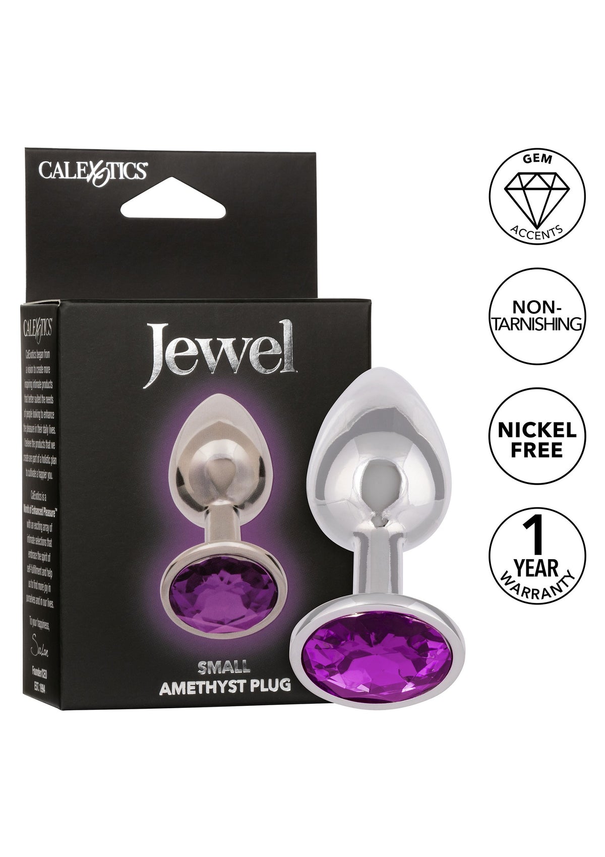 CalExotics Jewel Small Amethyst Plug