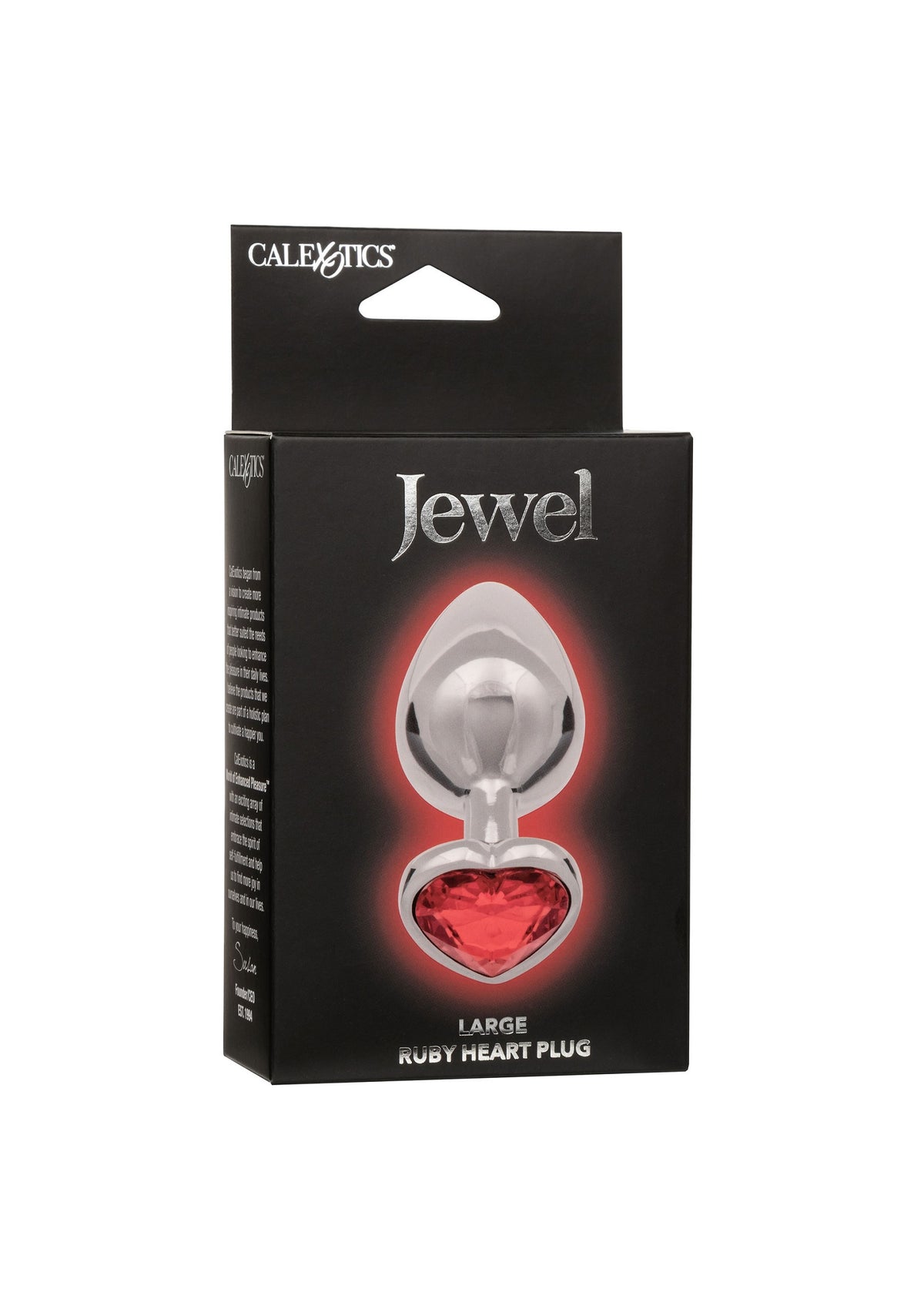 CalExotics Jewel Large Ruby Heart Plug