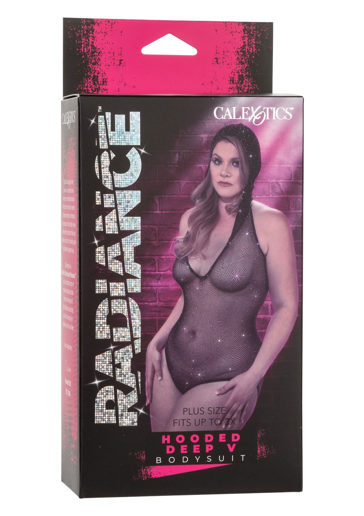 CalExotics Radiance Plus Size Hooded Deep V Body Suit