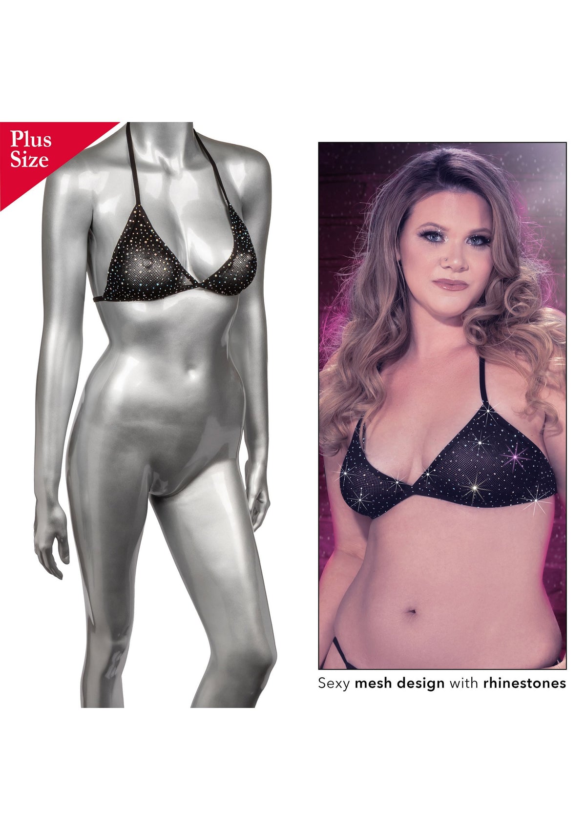CalExotics Radiance Plus Size Triangle Bikini Top