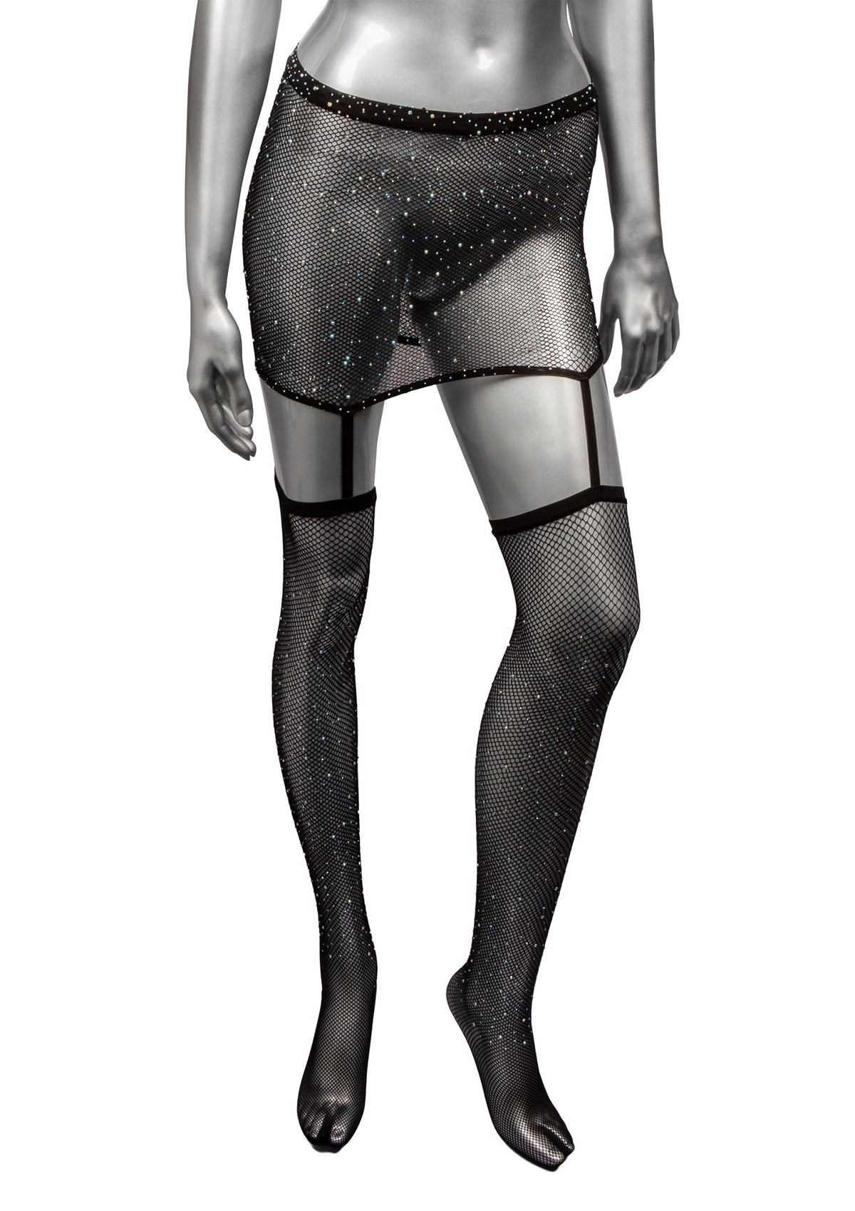 CalExotics Radiance One Piece Garter Skirt with Thigh Highs