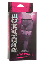 CalExotics Radiance Plus Size One Piece Garter Skirt with Thigh Highs