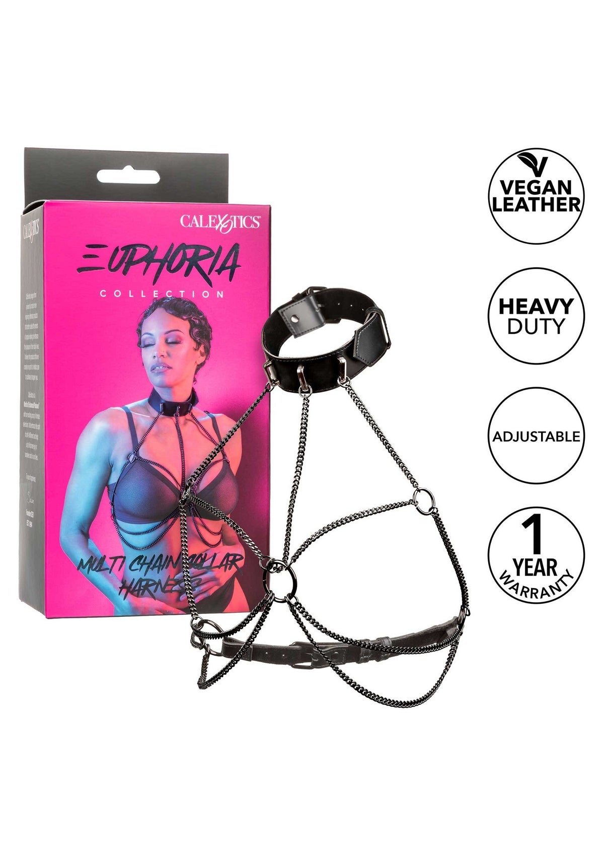 CalExotics Euphoria Collection Multi Chain Collar Harness