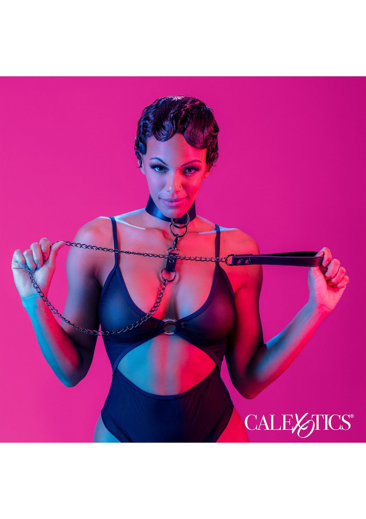 CalExotics Euphoria Collection Collar with Chain Leash