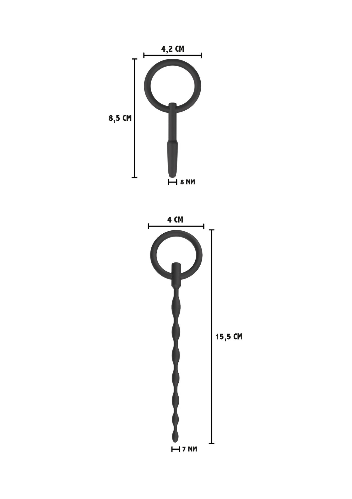 Hidden Desire Extreme Penis Plug Set Small 2 pcs