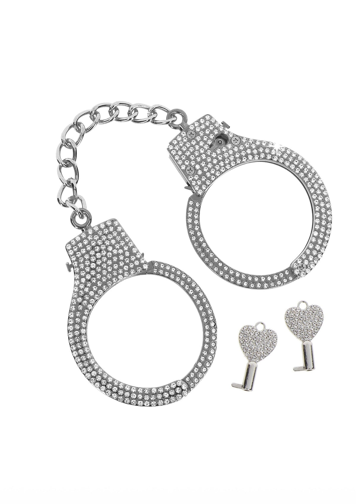 Taboom Bondage Essentials Diamond Wrist Cuffs Silver