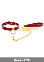 Taboom Bondage in Luxury O-Ring Collar and Chain Leash
