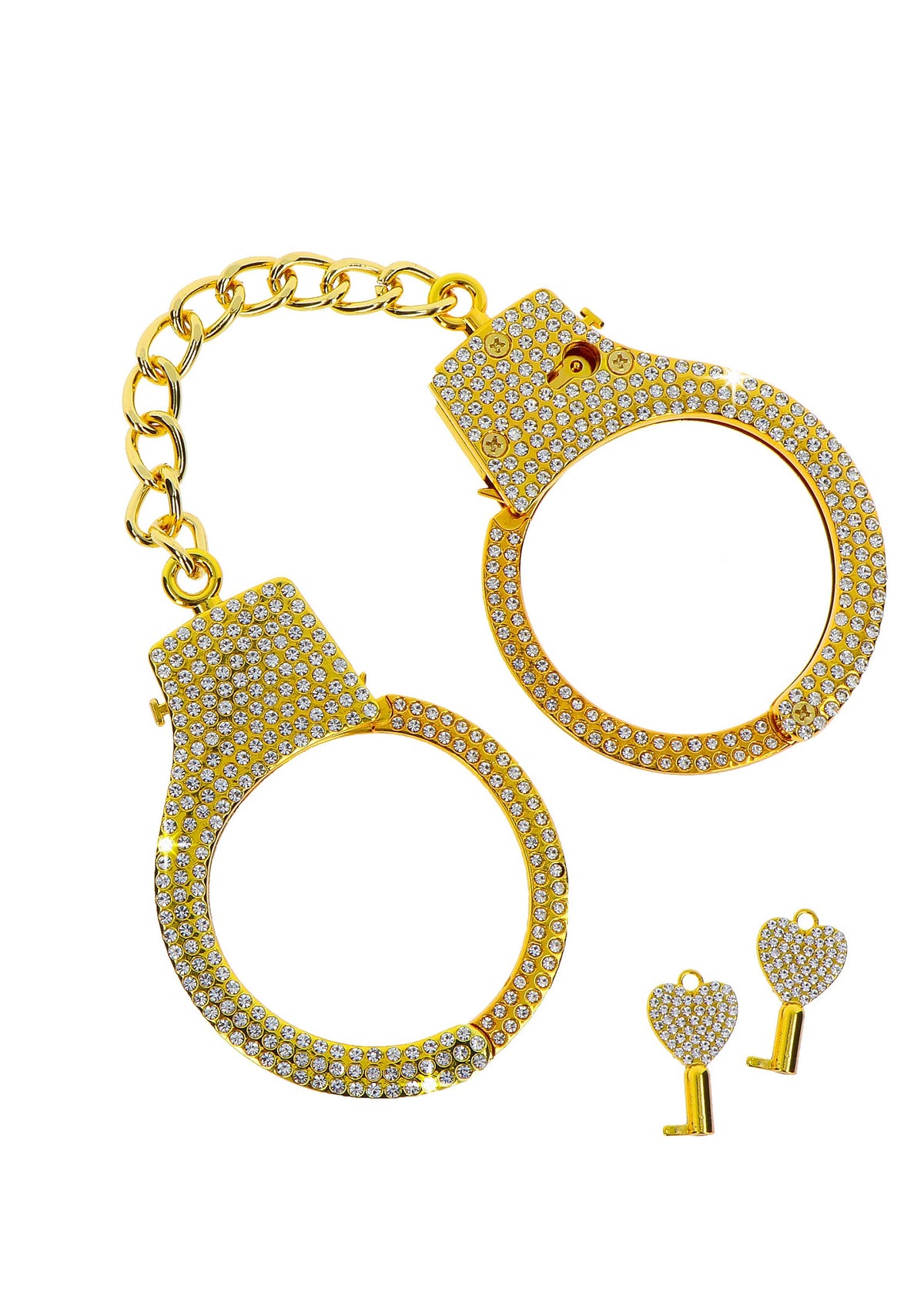 Taboom Bondage in Luxury Diamond Wrist Cuffs Gold