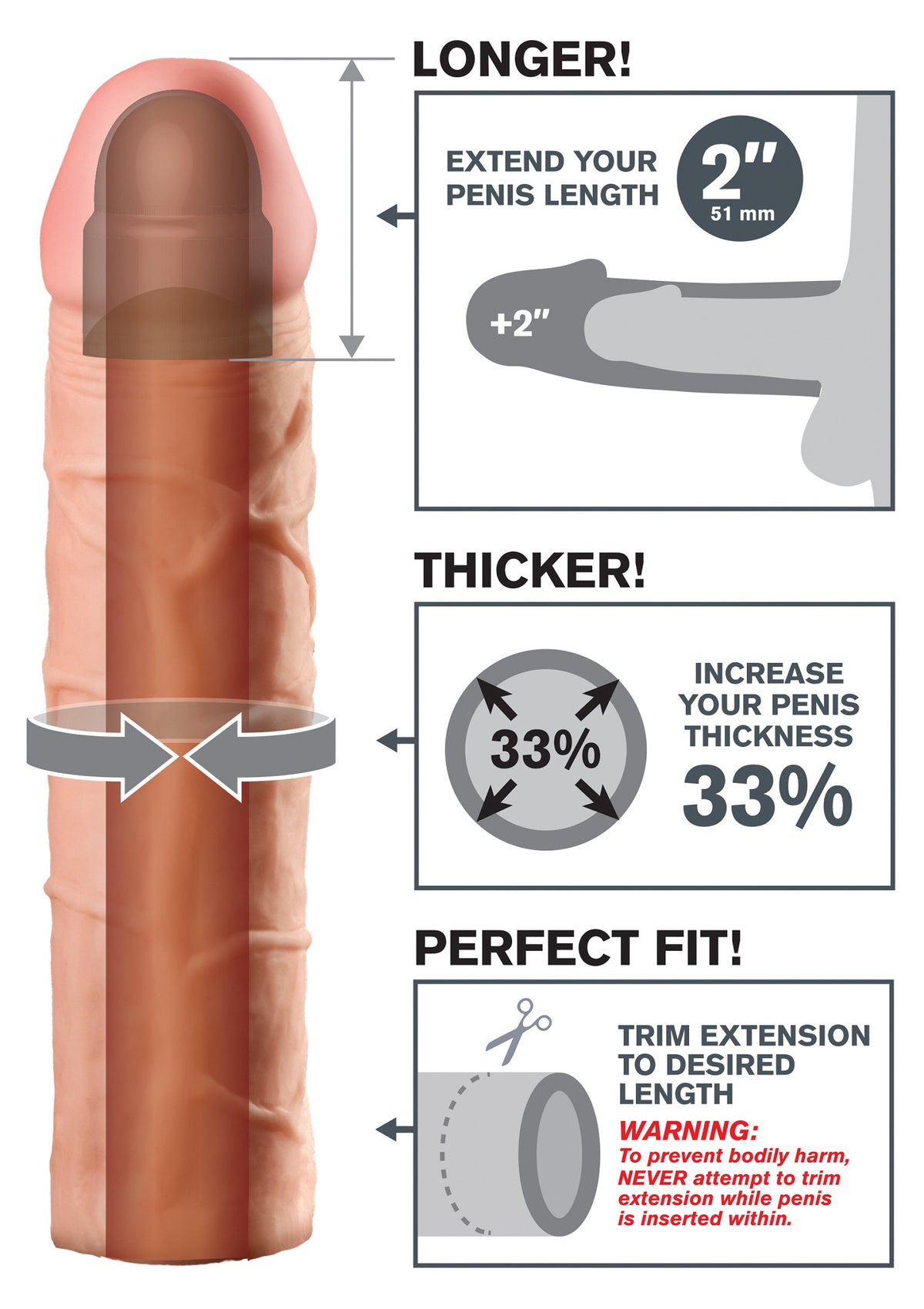 Pipedream Fantasy X-tensions FX Perfect 2' Extension