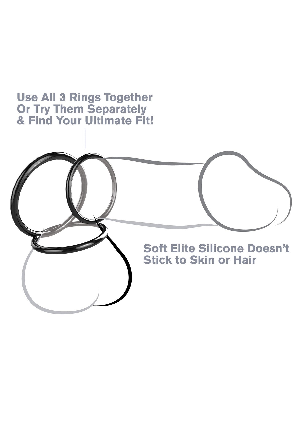 Pipedream Fantasy C-Ringz Silicone 3-Ring Stamina Set