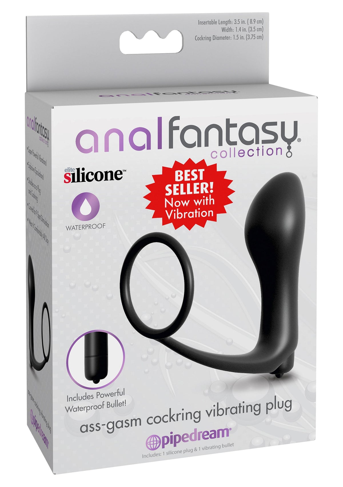 Pipedream Anal Fantasy Cockring Vibrating Plug