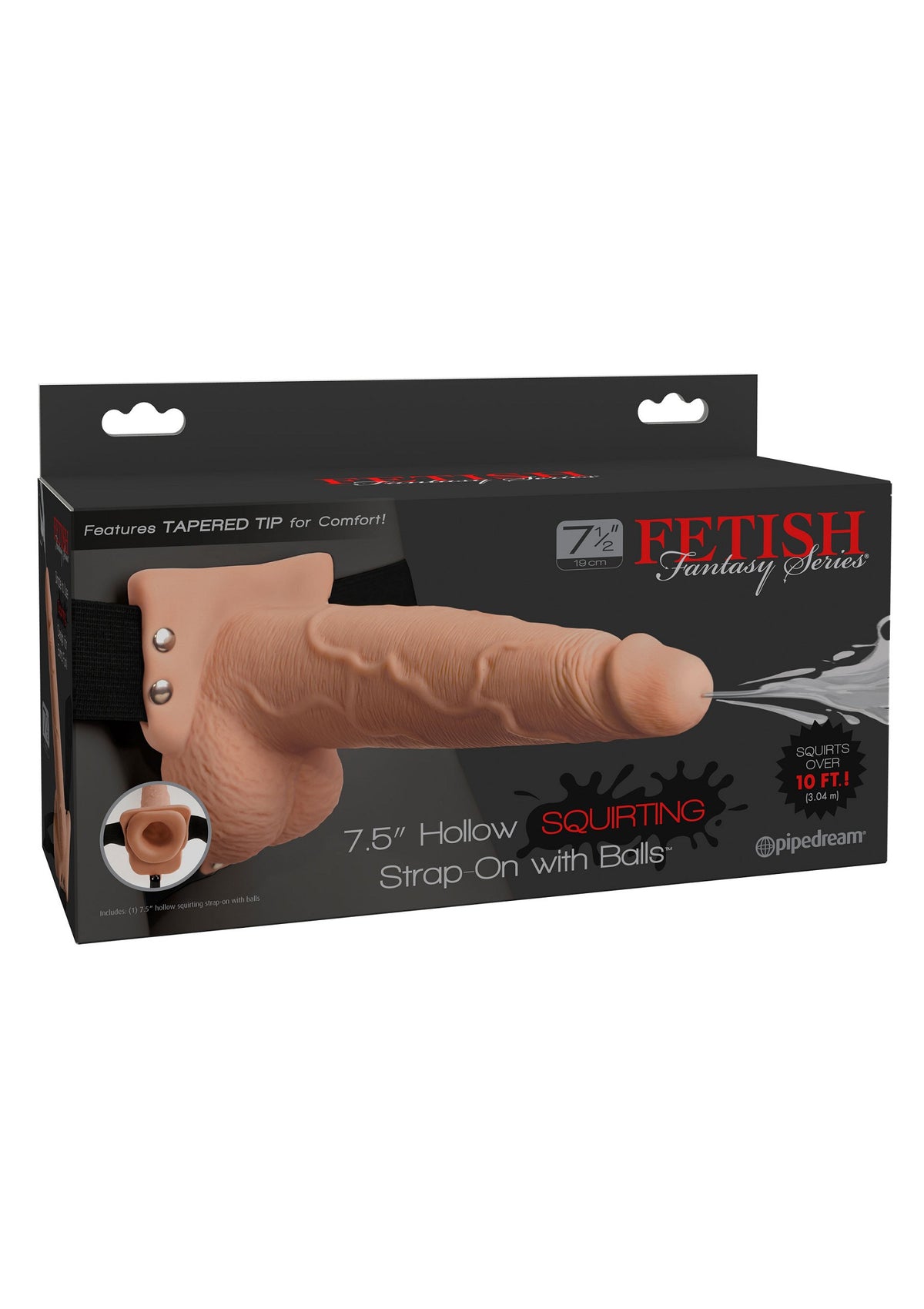 Pipedream Fetish Fantasy 7.5' Hollow Squirting Strap-On