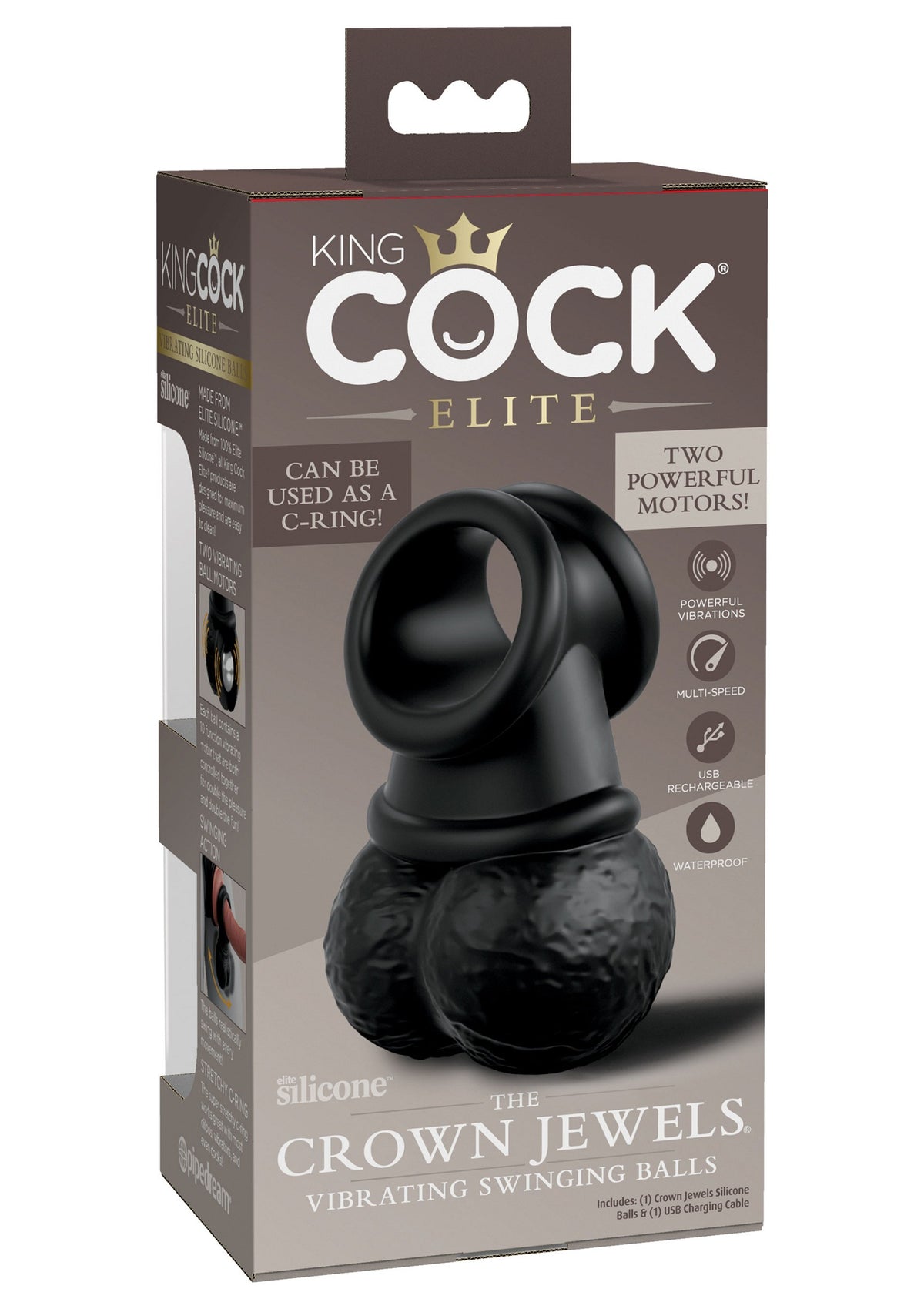 Pipedream King Cock Elite The Crown Jewels - Vibrating