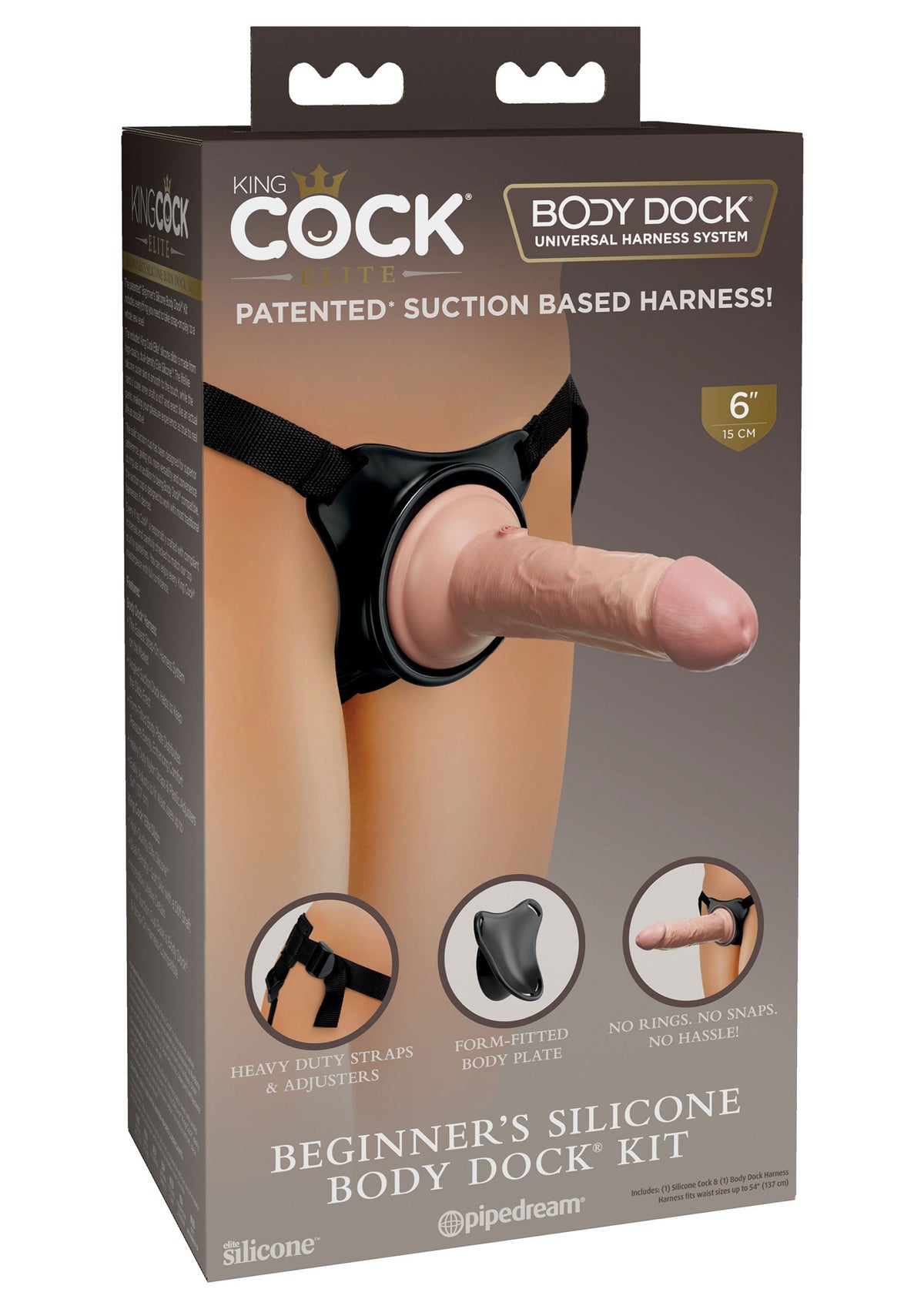 Pipedream King Cock Elite Beginners Silicone Body Dock Kit