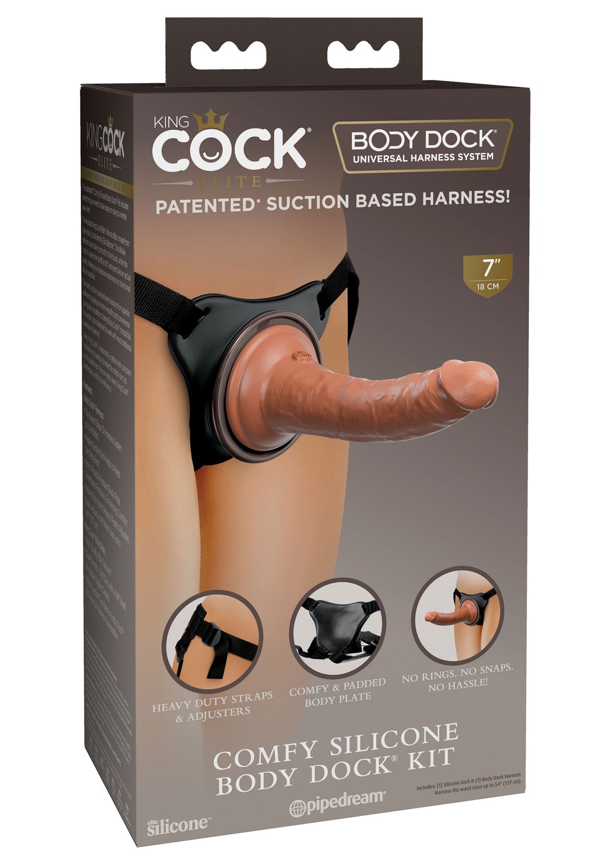 Pipedream King Cock Elite Comfy Silicone Body Dock Kit