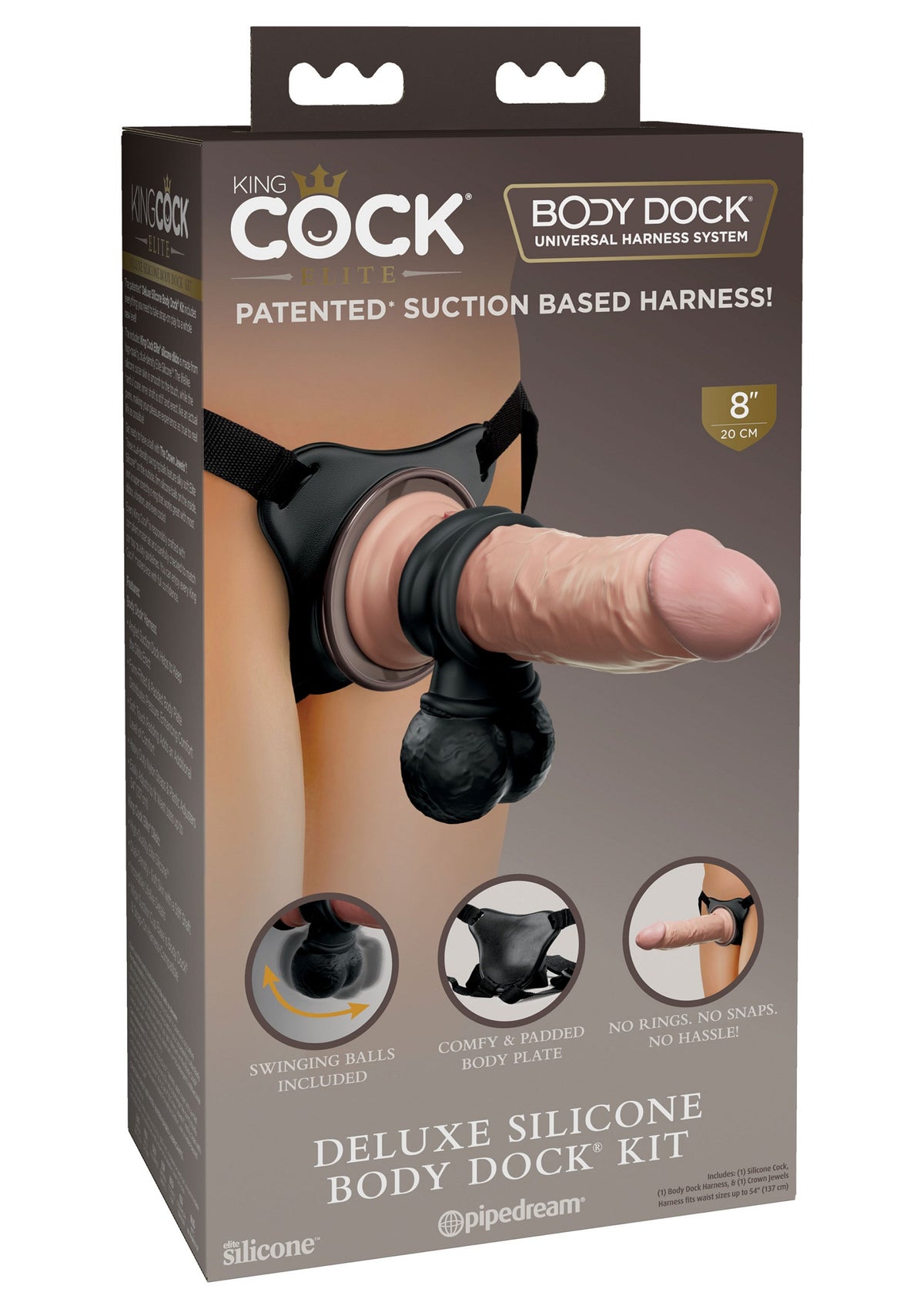 Pipedream King Cock Elite Deluxe Silicone Body Dock Kit