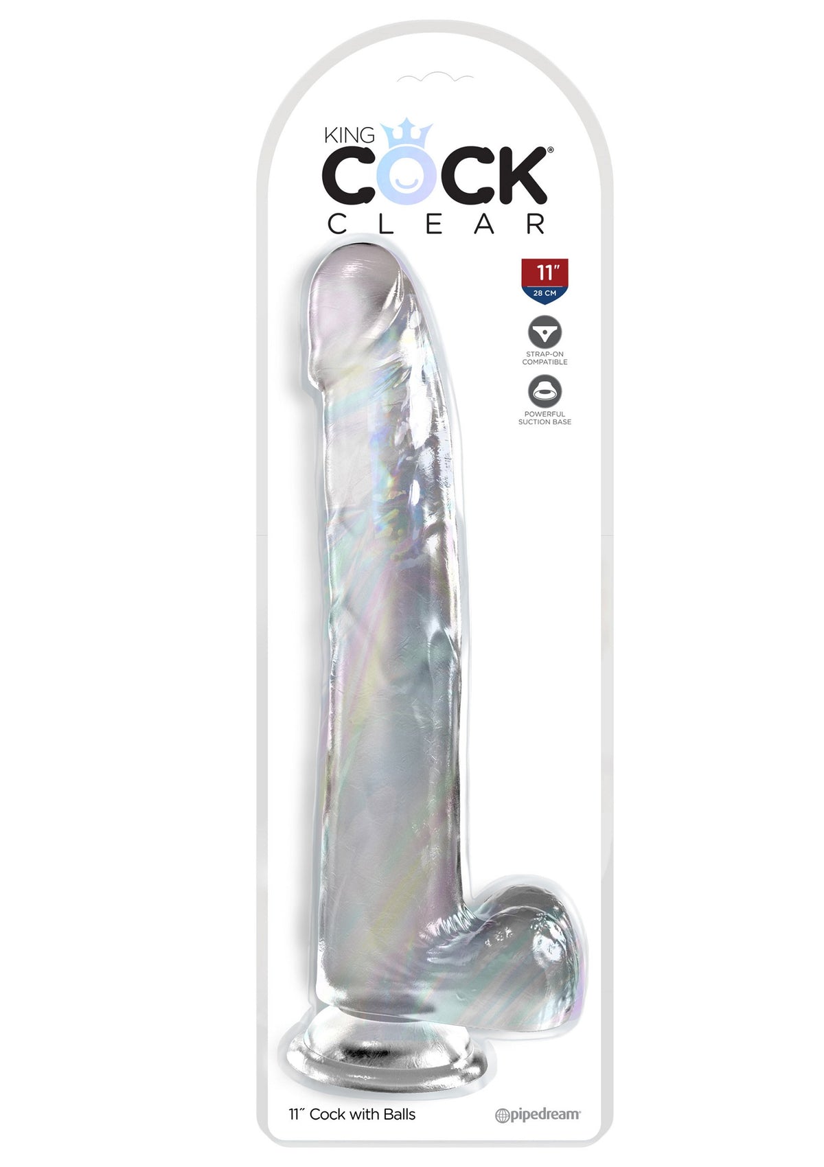 Pipedream King Cock Clear 11' Balls