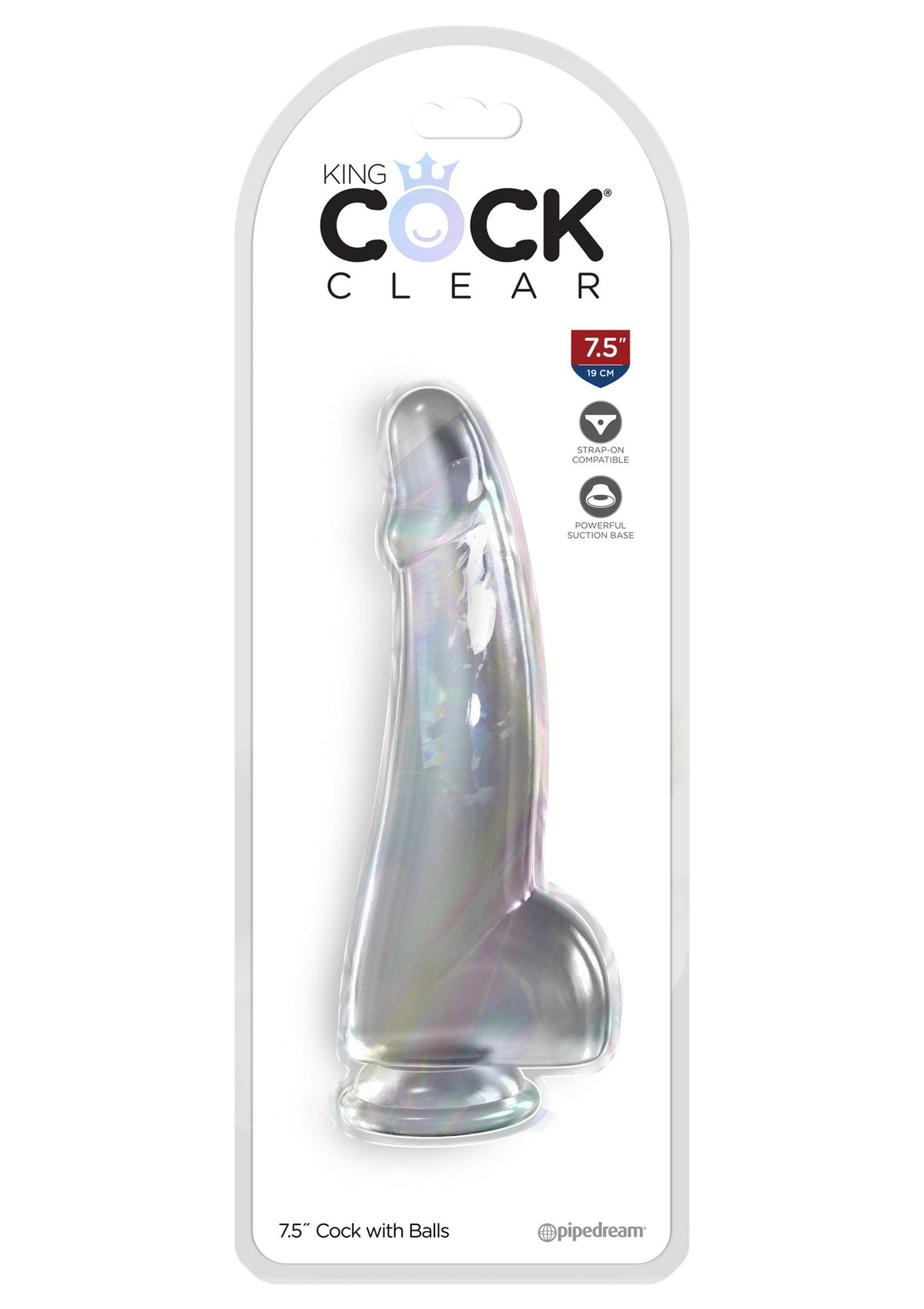 Pipedream King Cock Clear 7.5' Balls