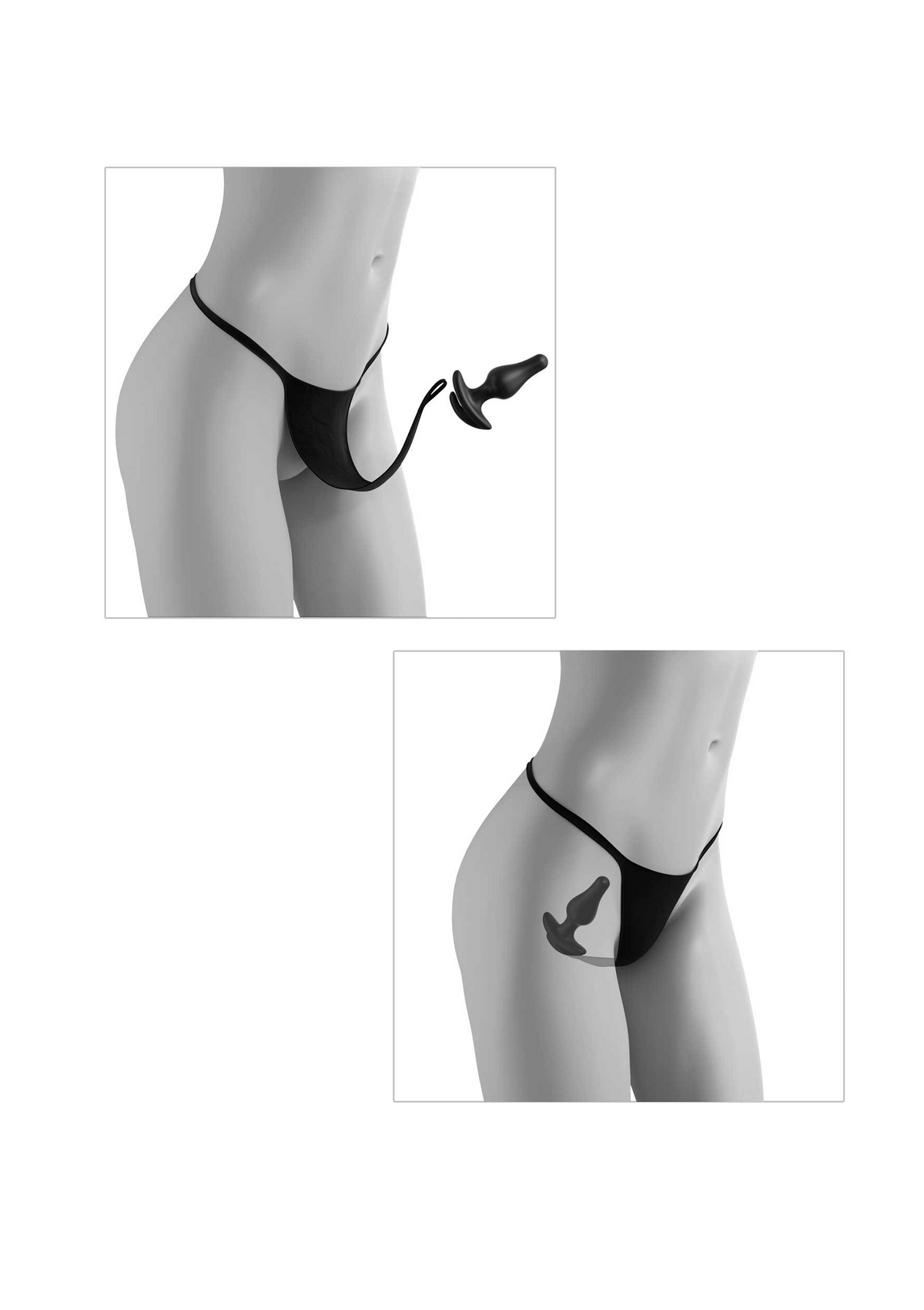 Pipedream HookUp Panties Remote Bowtie Bikini +Size