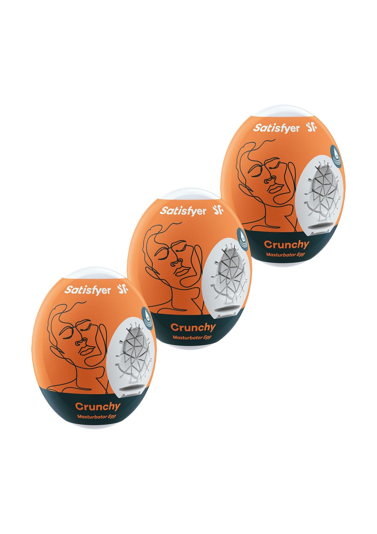 Satisfyer Masturbator Egg Chrunchy 3pcs