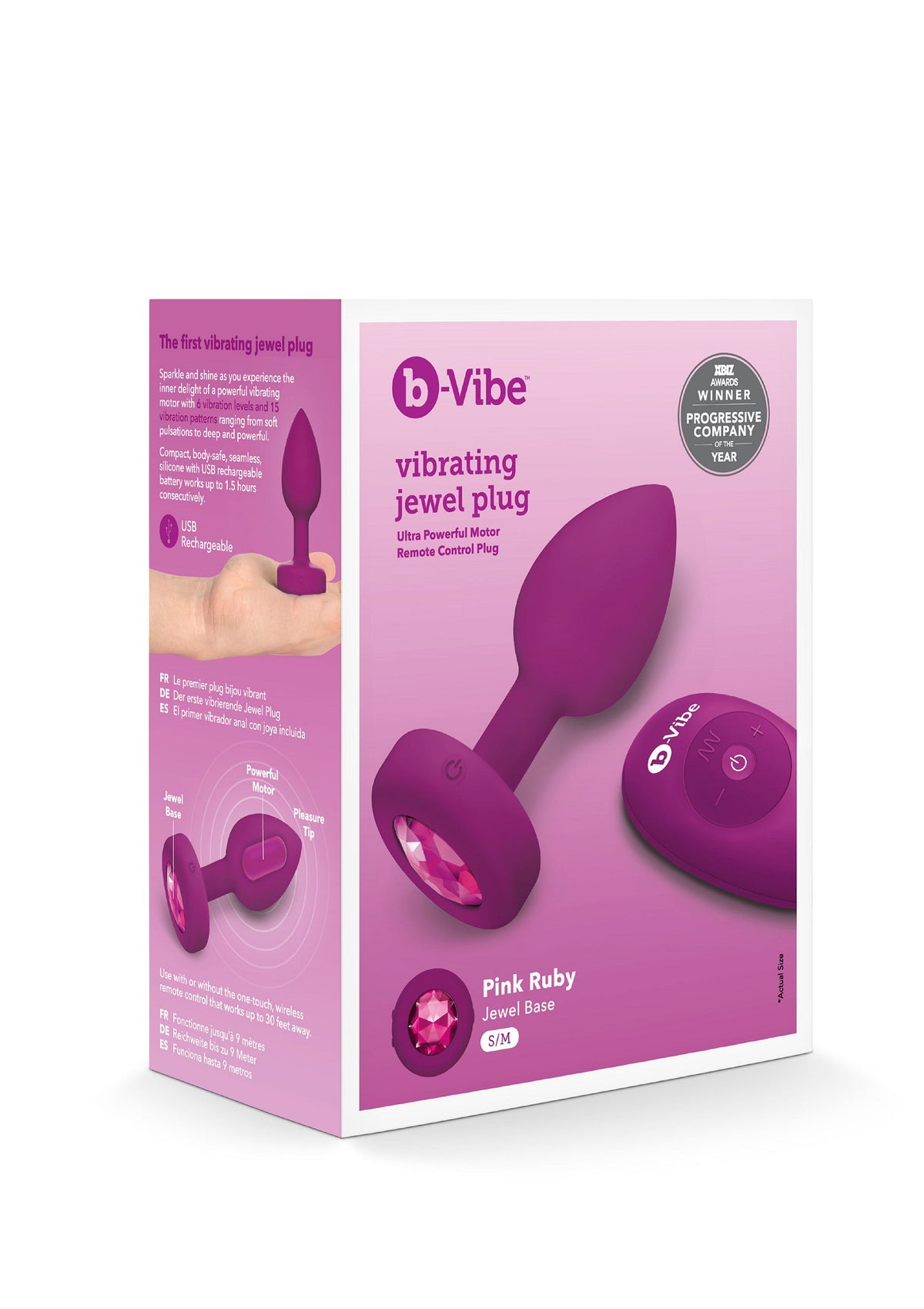 B-Vibe Vibrating Jewel Plug S/M