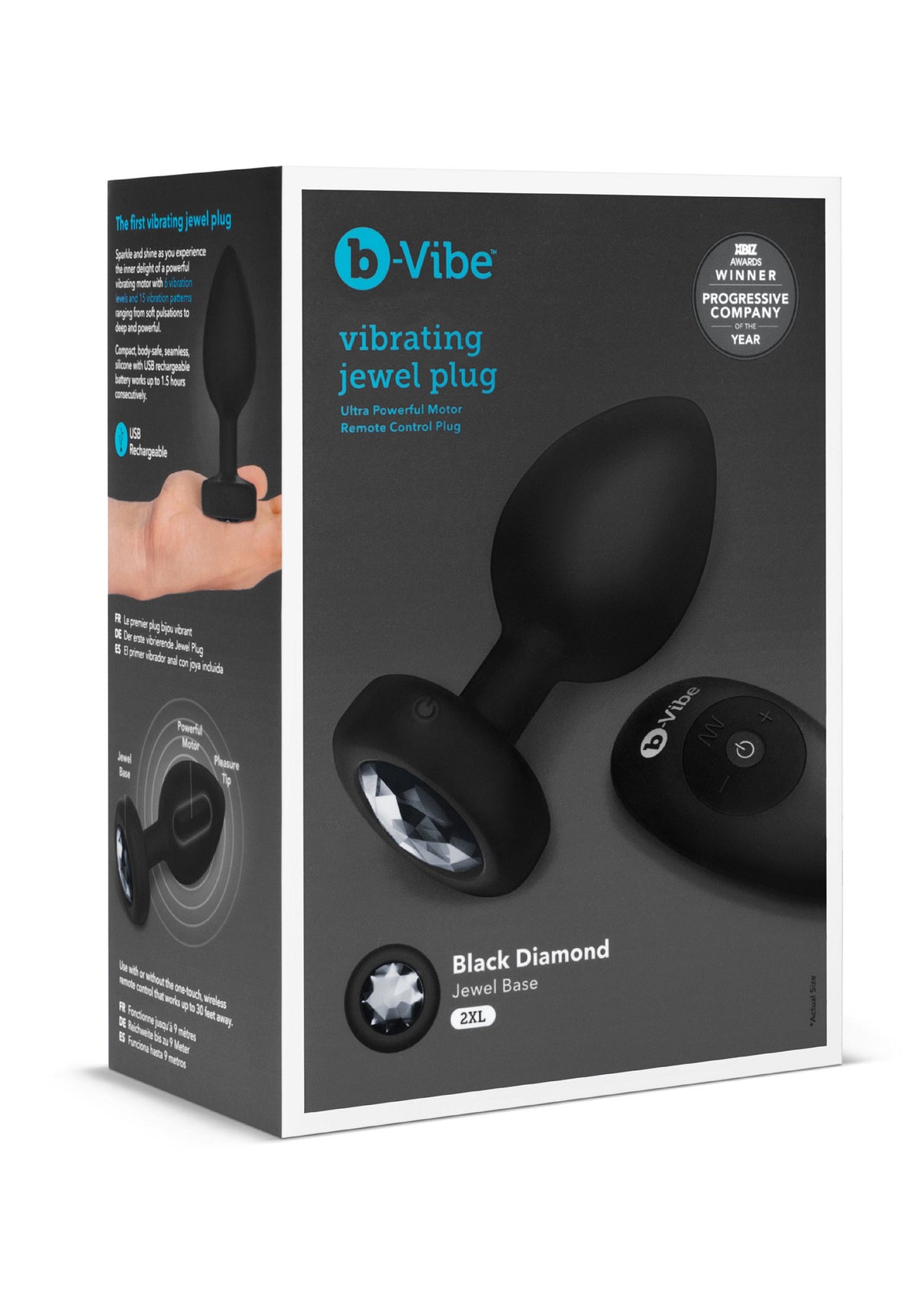 B-Vibe Vibrating Jewel Plug XXL