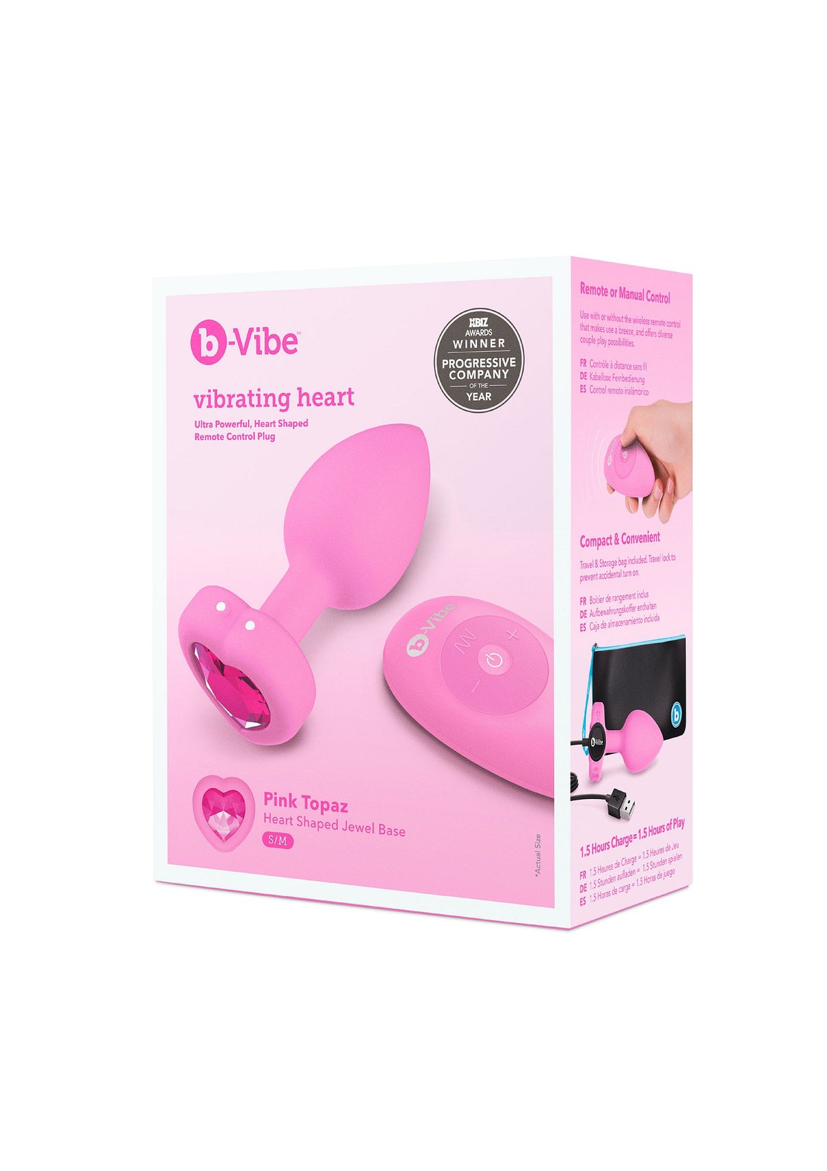 B-Vibe Vibrating Heart Plug S/M