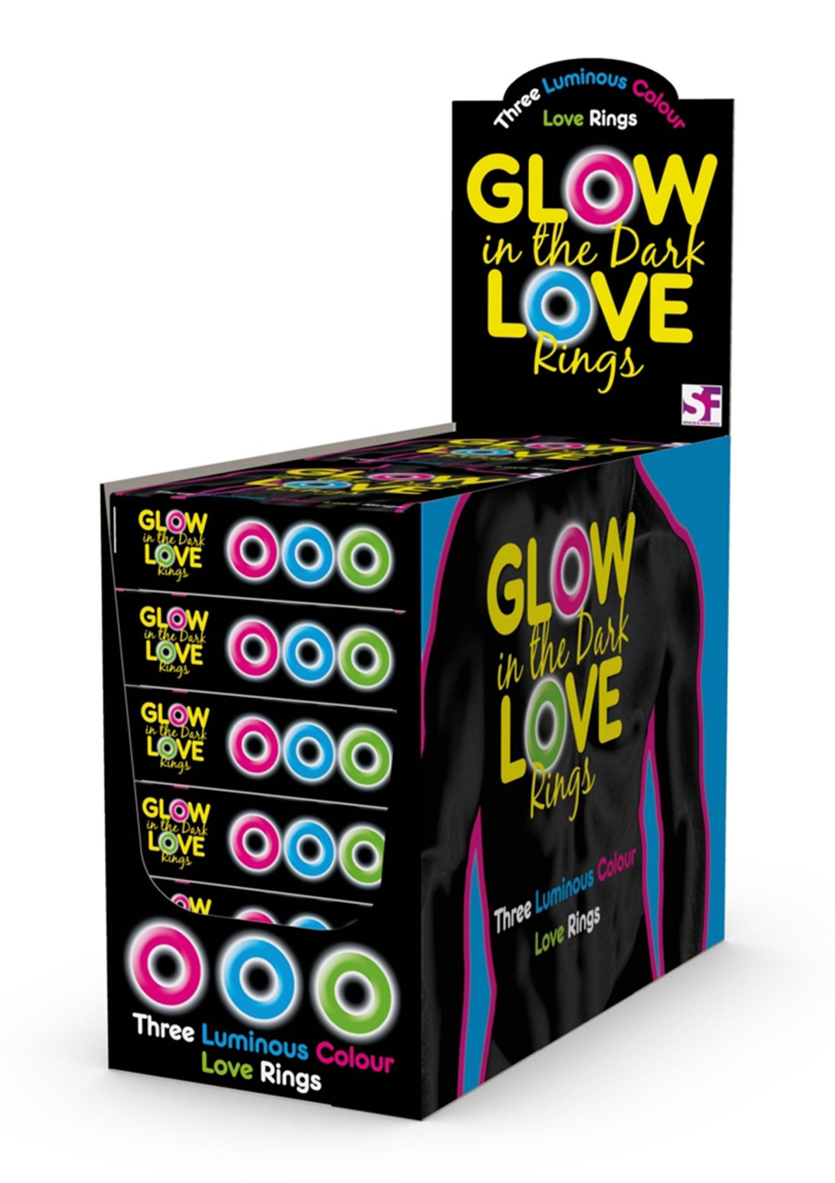 S&F Glow In The Dark Love Rings