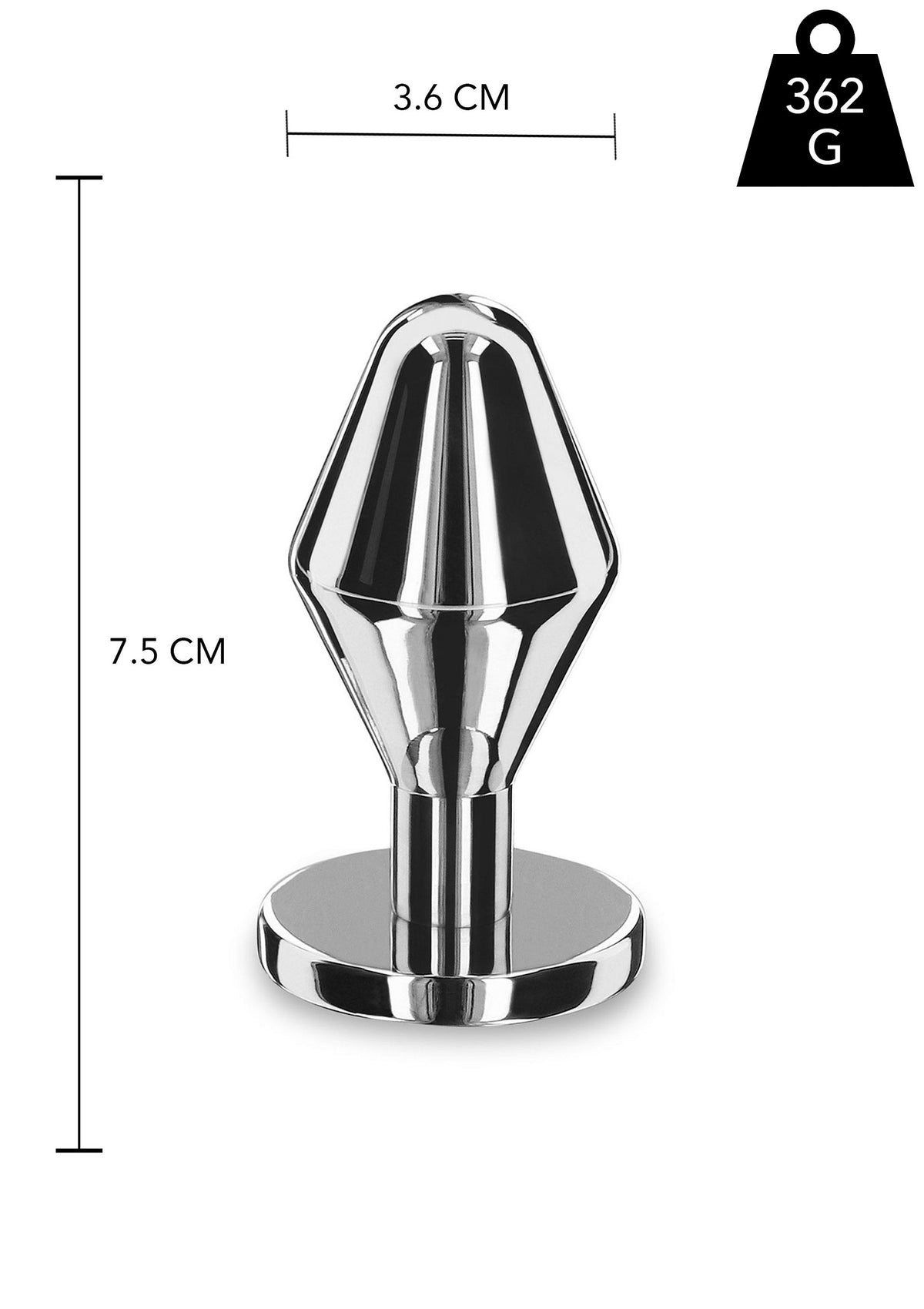 Playhouse Steel Pleasure Massive Steel Butt Plug - M