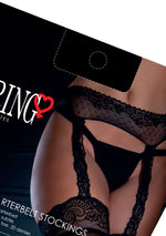Daring Intimates Satin Touch Garterbelt Stockings