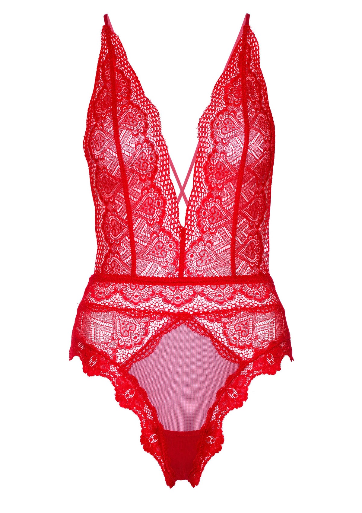 Daring Intimates Deep-V Lace Teddy