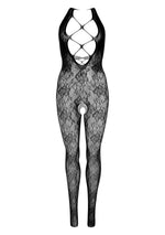 Daring Intimates Floral Halter Bodystocking