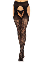 Leg Avenue Eyelet lace suspender hose