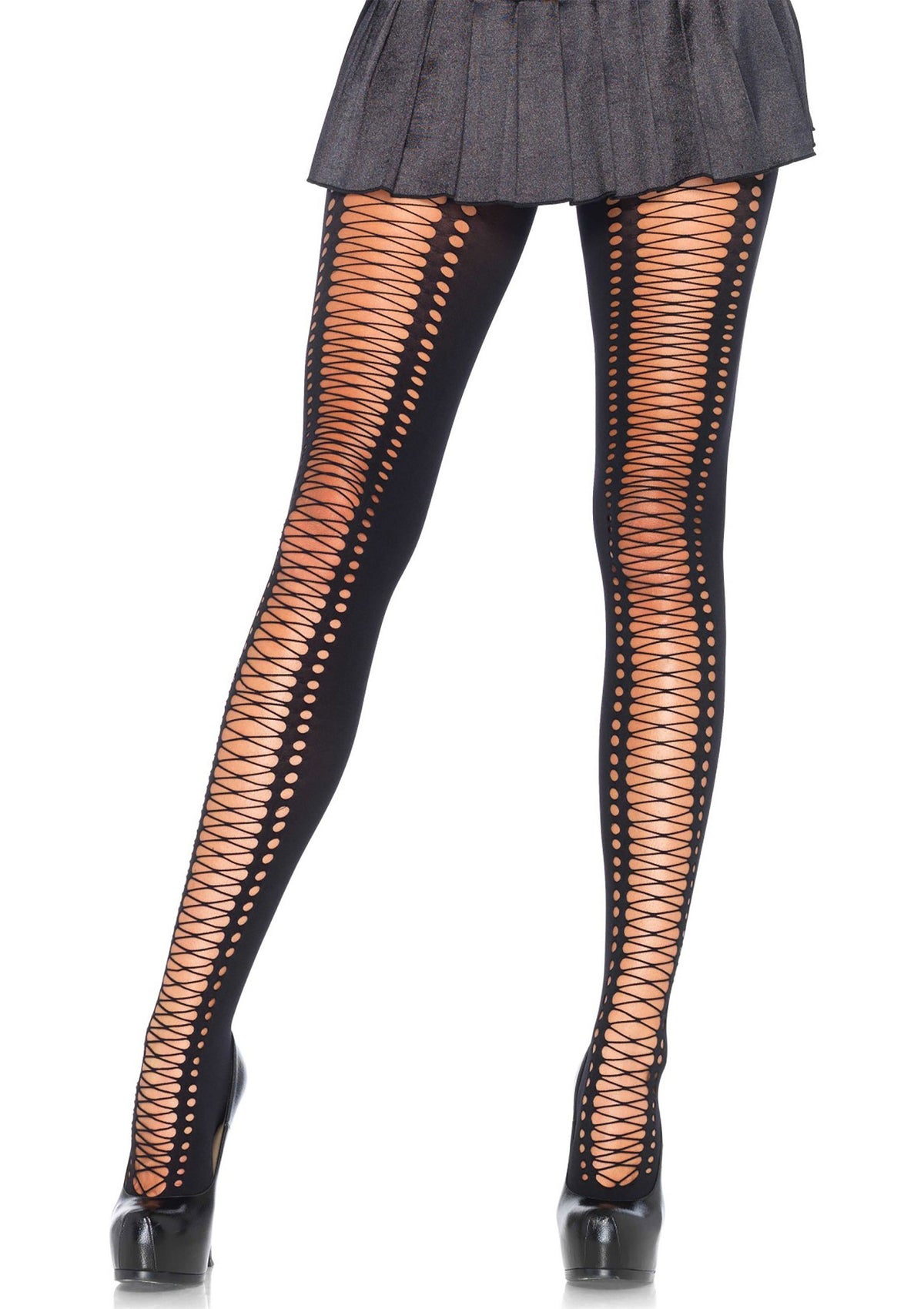 Leg Avenue Spandex Lace Up Pantyhose