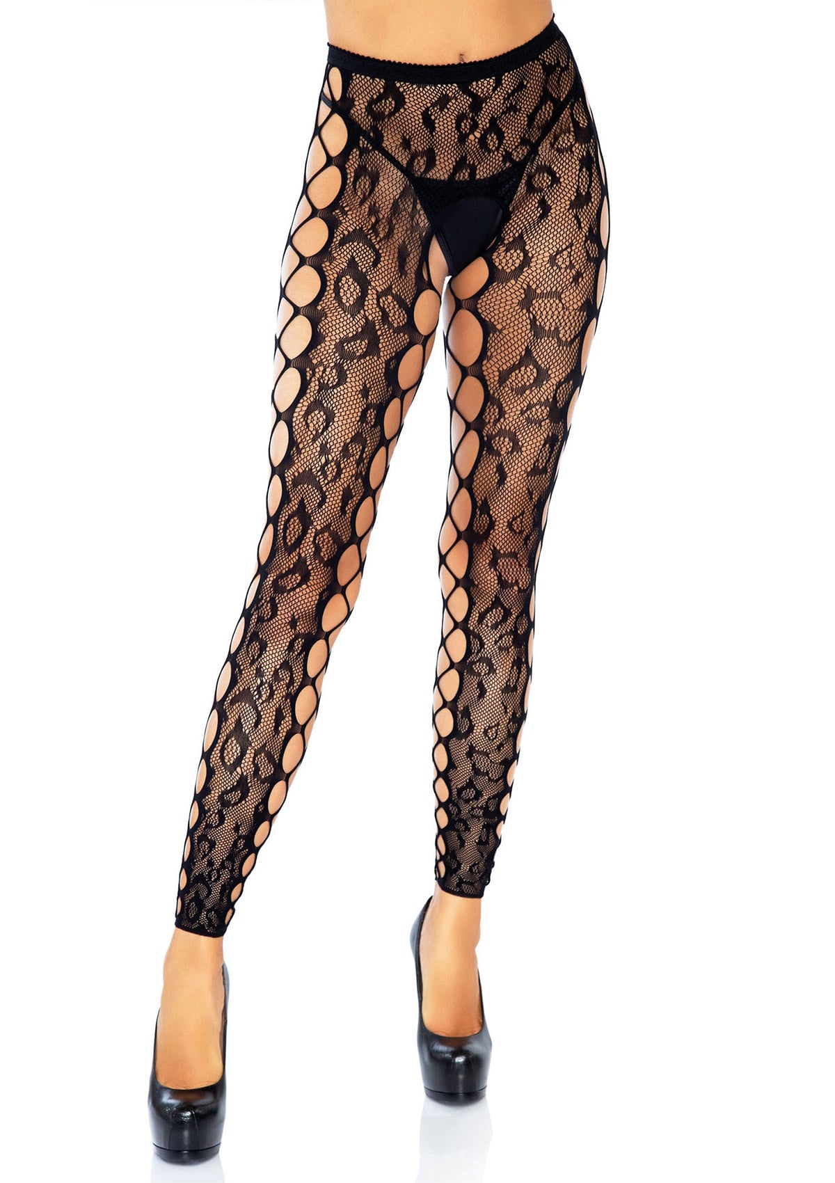 Leg Avenue Footless Crotchless Tights