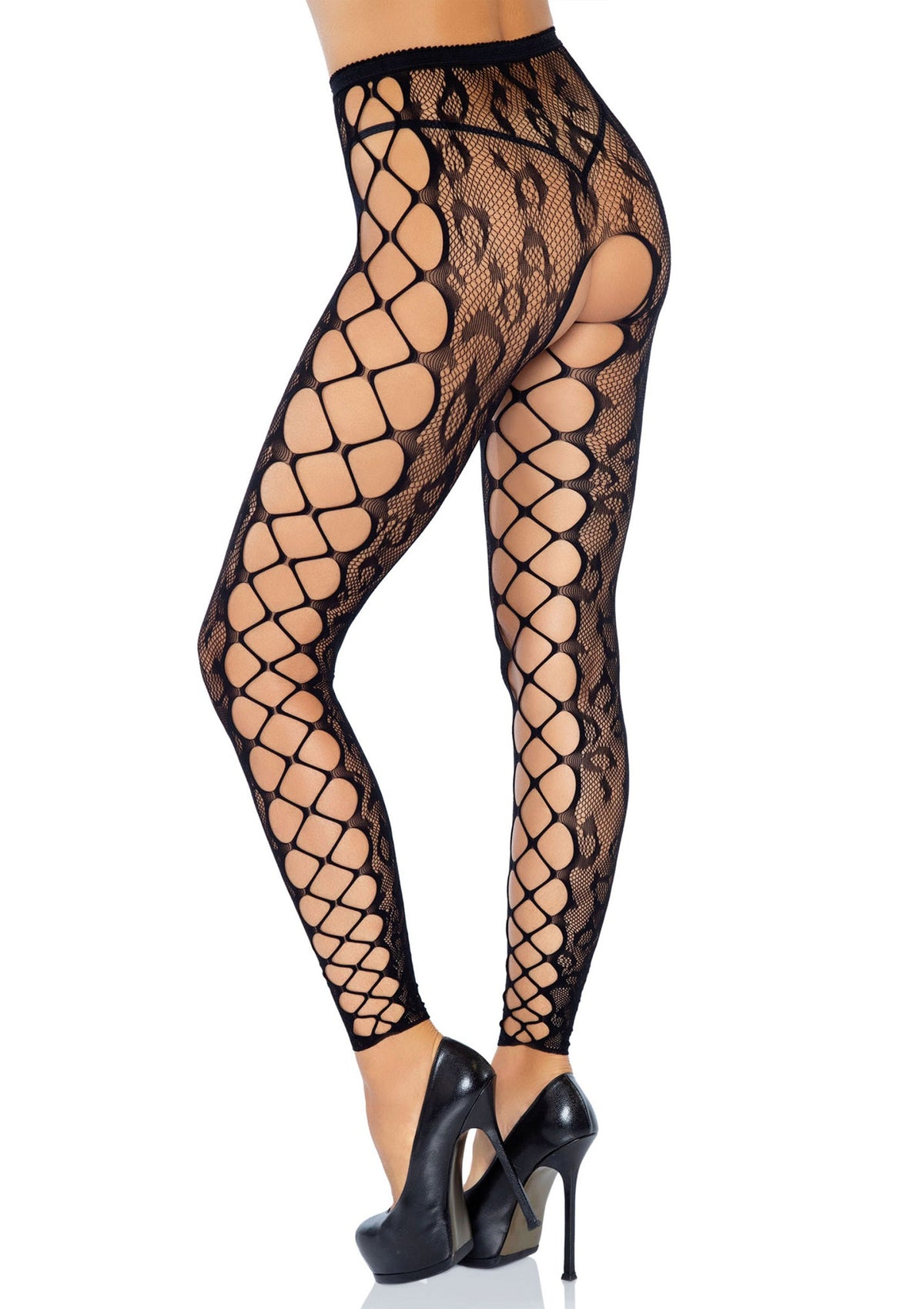 Leg Avenue Footless Crotchless Tights